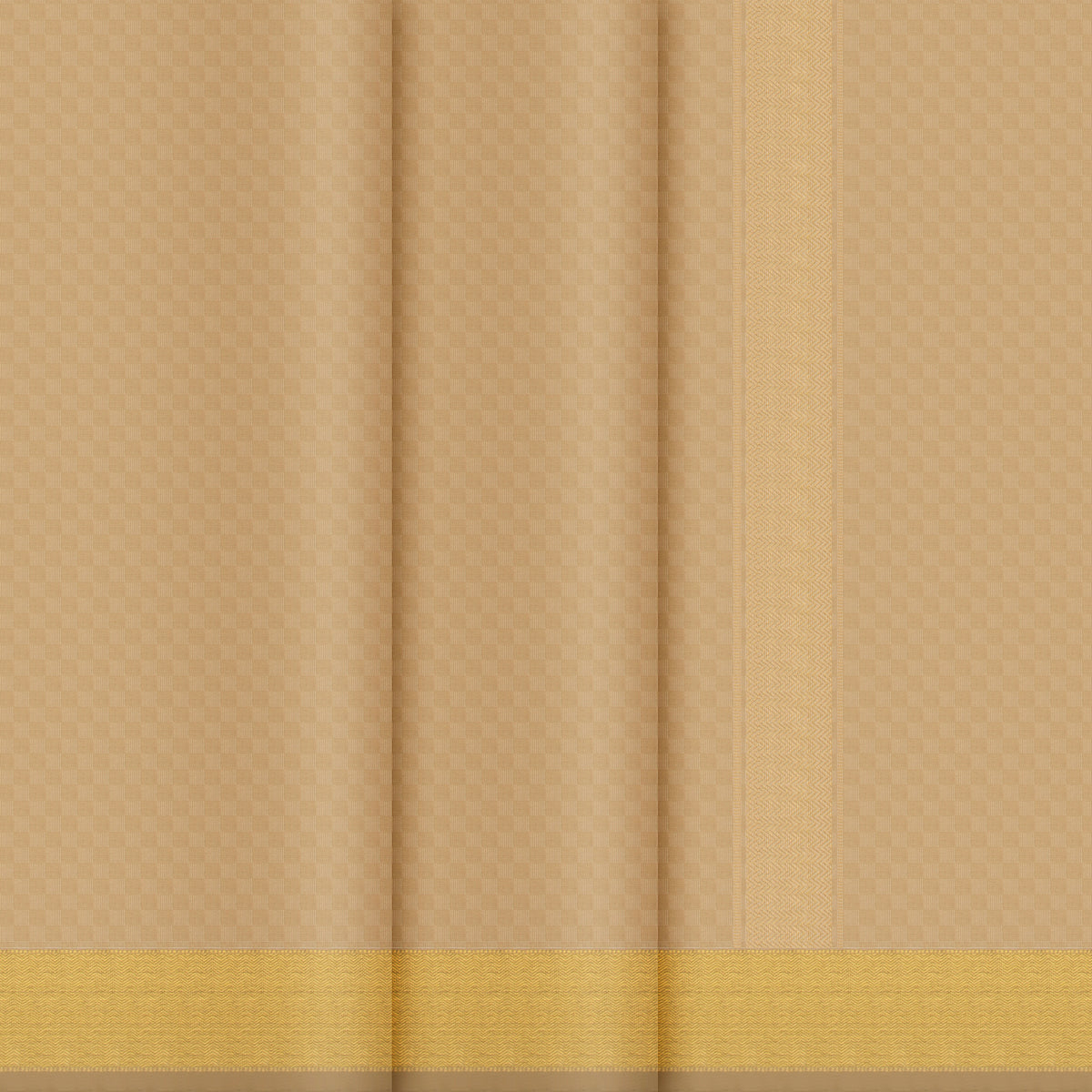 Kanakavalli Kanjivaram Silk Angavastram CO-ORD 25-110-AF001-03273 - Double Pleated View