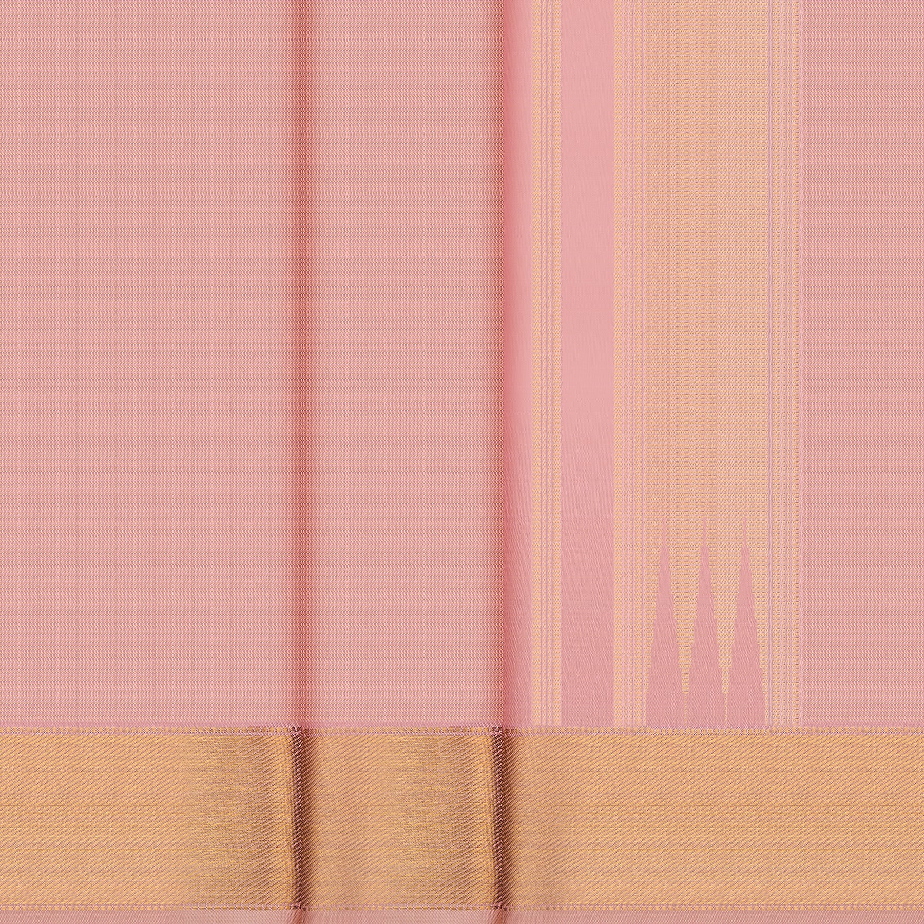 Kanakavalli Kanjivaram Silk Angavastram CO-ORD 25-110-AF001-04488 - Double Pleated View