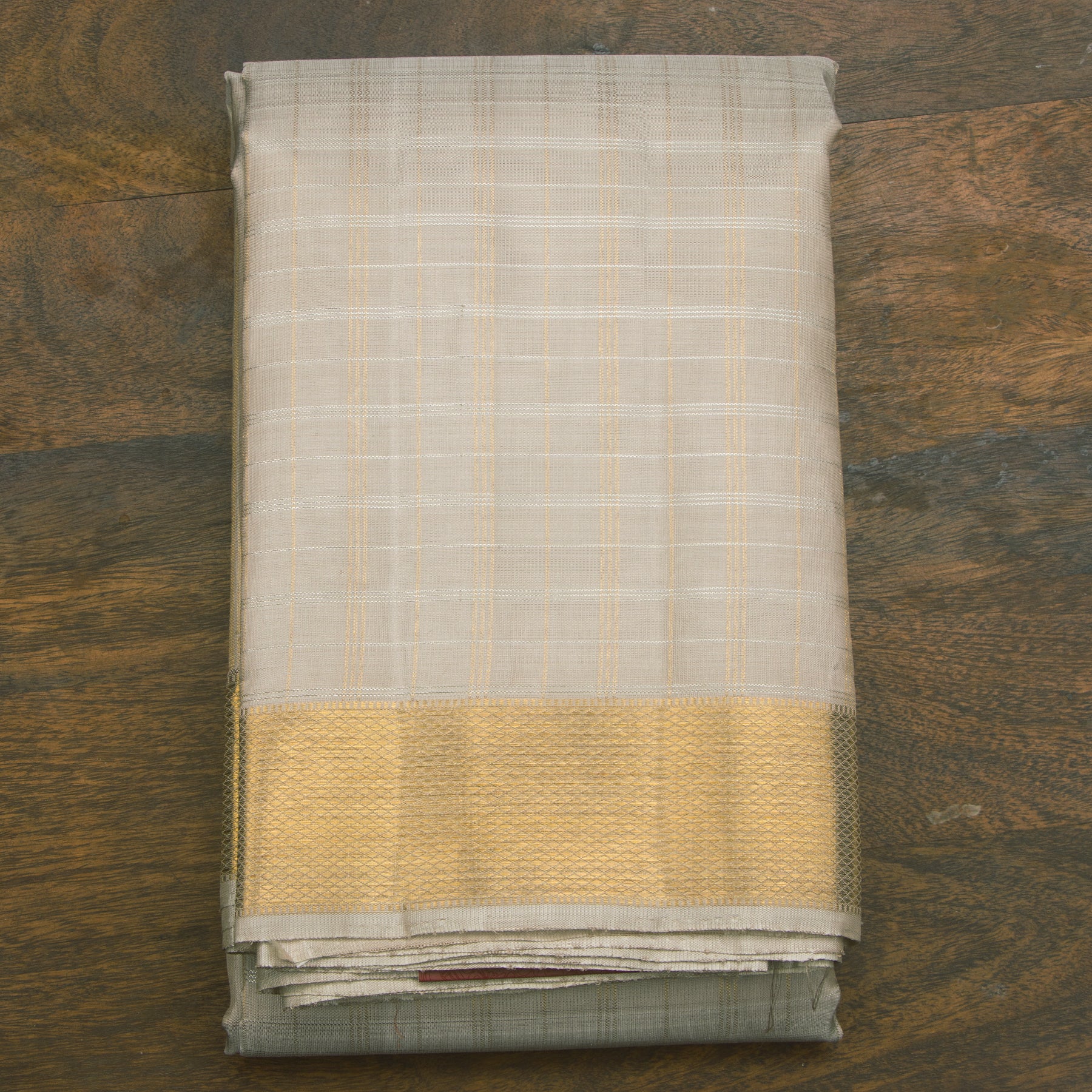 Kanakavalli Kanjivaram Silk Angavastram CO-ORD 25-110-AF001-04489 - Folded View