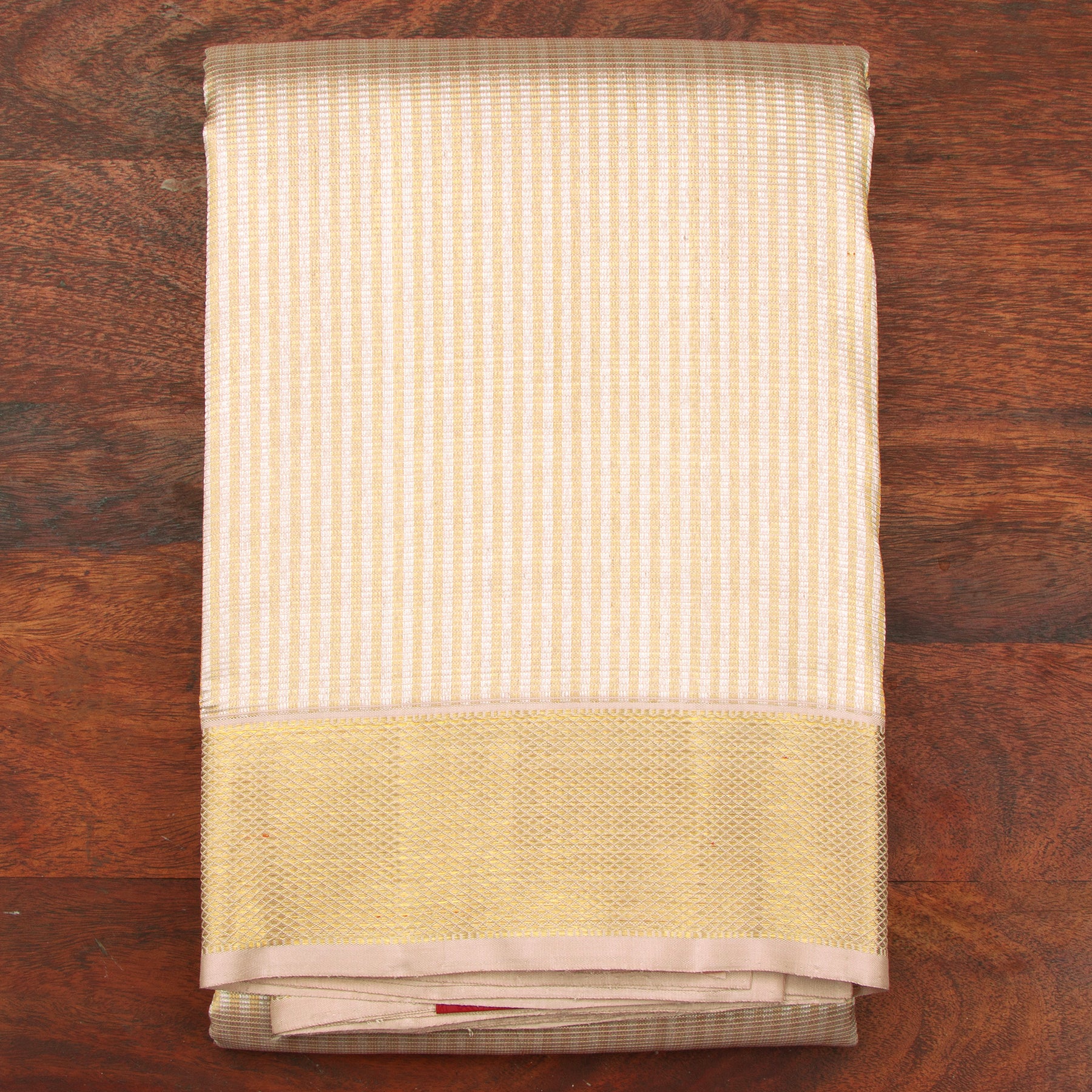 Kanakavalli Kanjivaram Silk Angavastram CO-ORD 25-110-AF001-08204 - Folded View