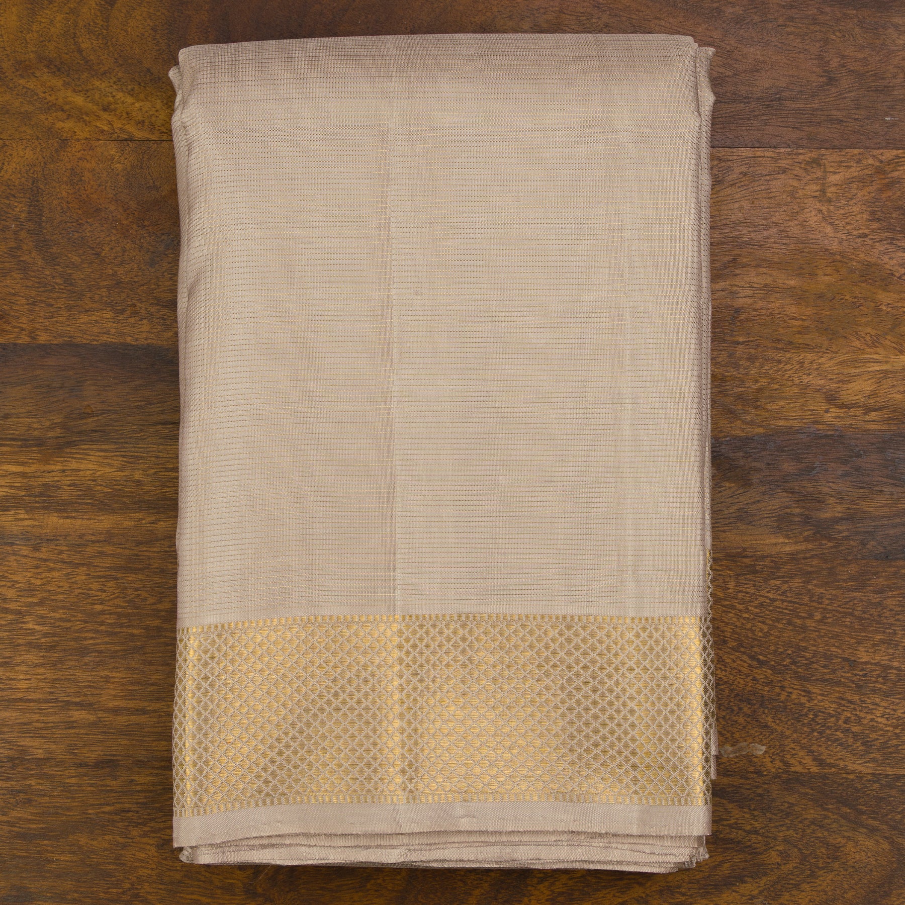 Kanakavalli Kanjivaram Silk Angavastram CO-ORD 25-110-AF001-10851 - Folded View