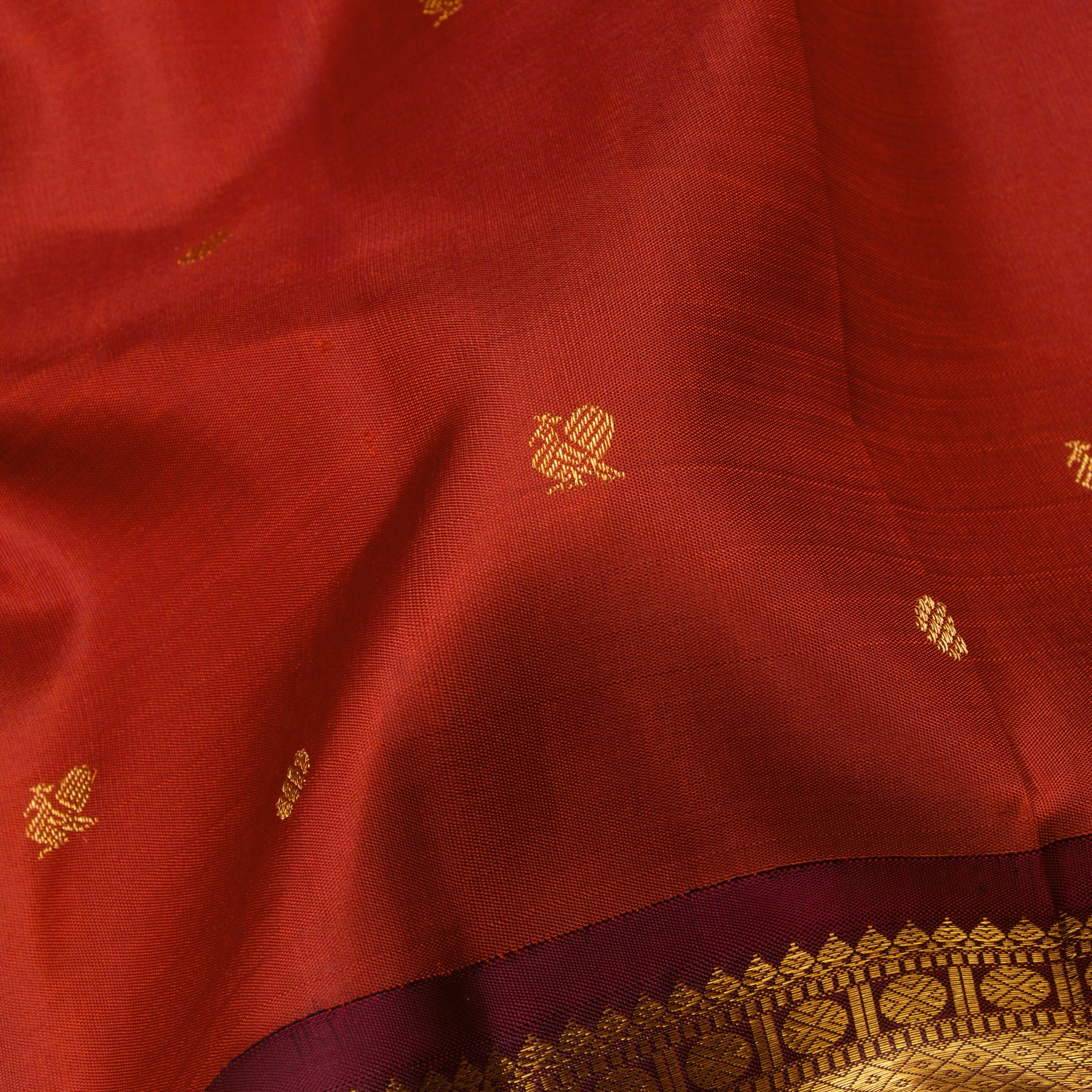 Kanakavalli Kanjivaram Silk Sari 25-110-HS001-02042 - Fabric View