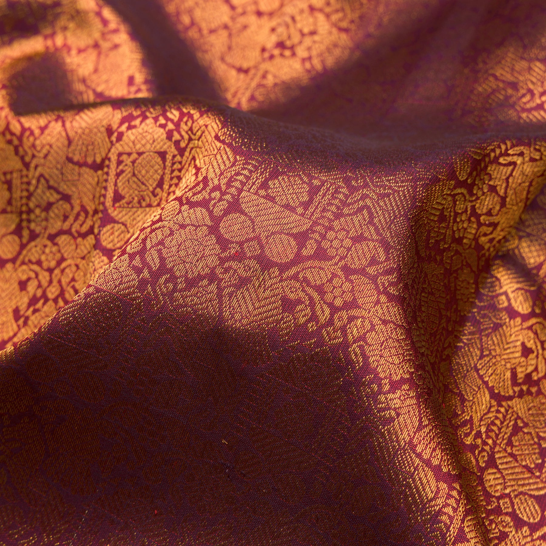 Kanakavalli Kanjivaram Silk Sari 25-110-HS001-07441 - Fabric View