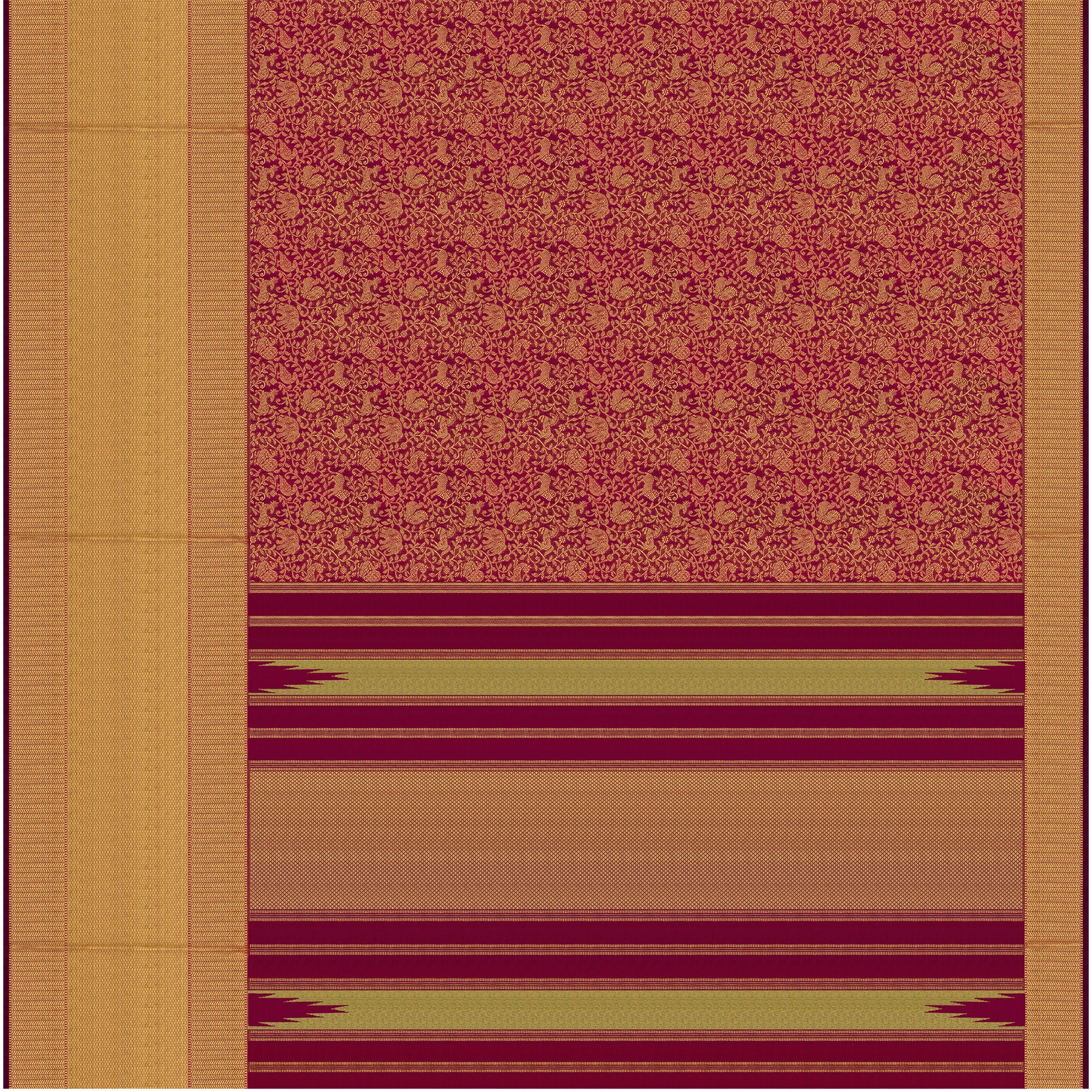 Kanakavalli Kanjivaram Silk Sari 25-110-HS001-10982 - Full View