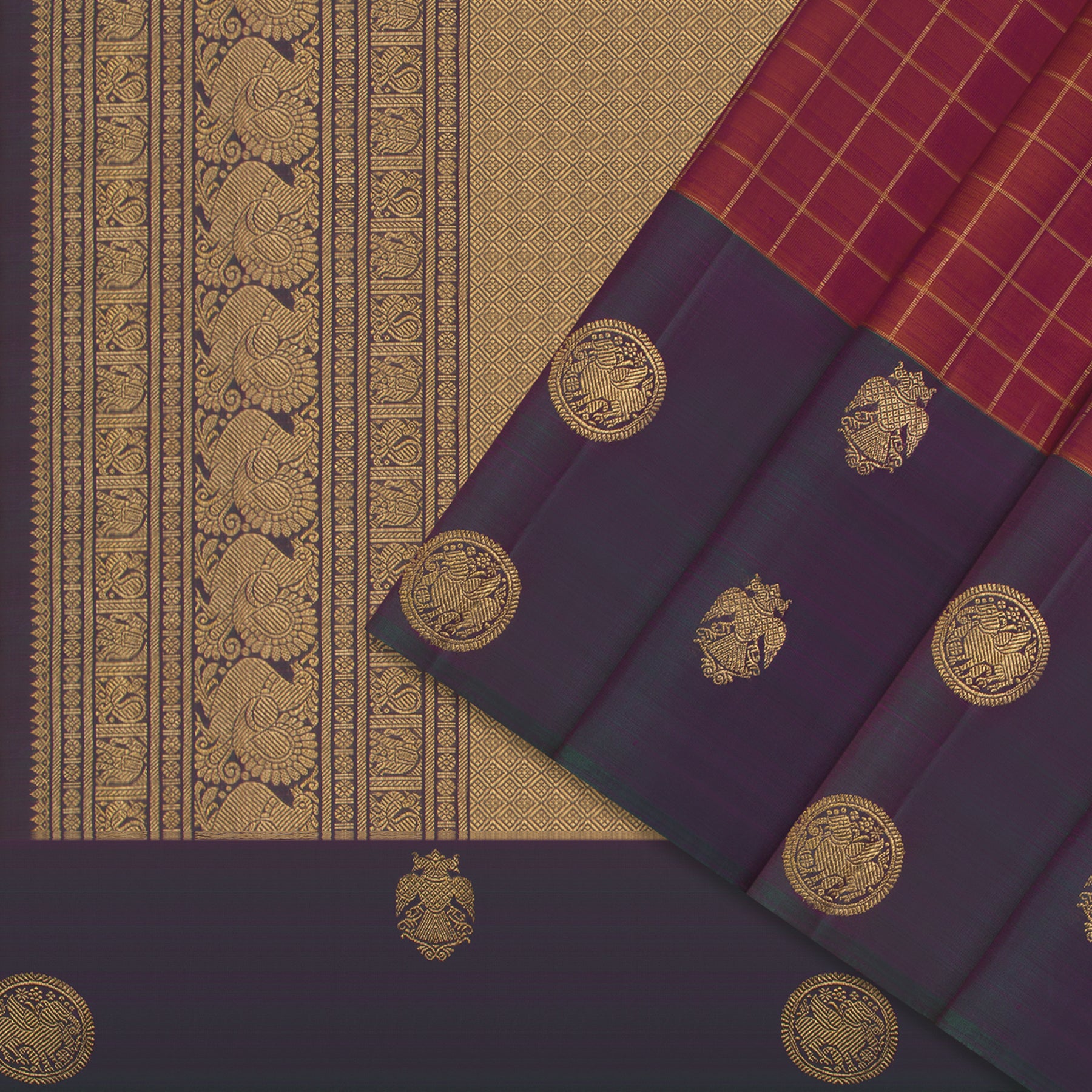 Kanakavalli Kanjivaram Silk Sari 25-595-HS001-00880 - Cover View