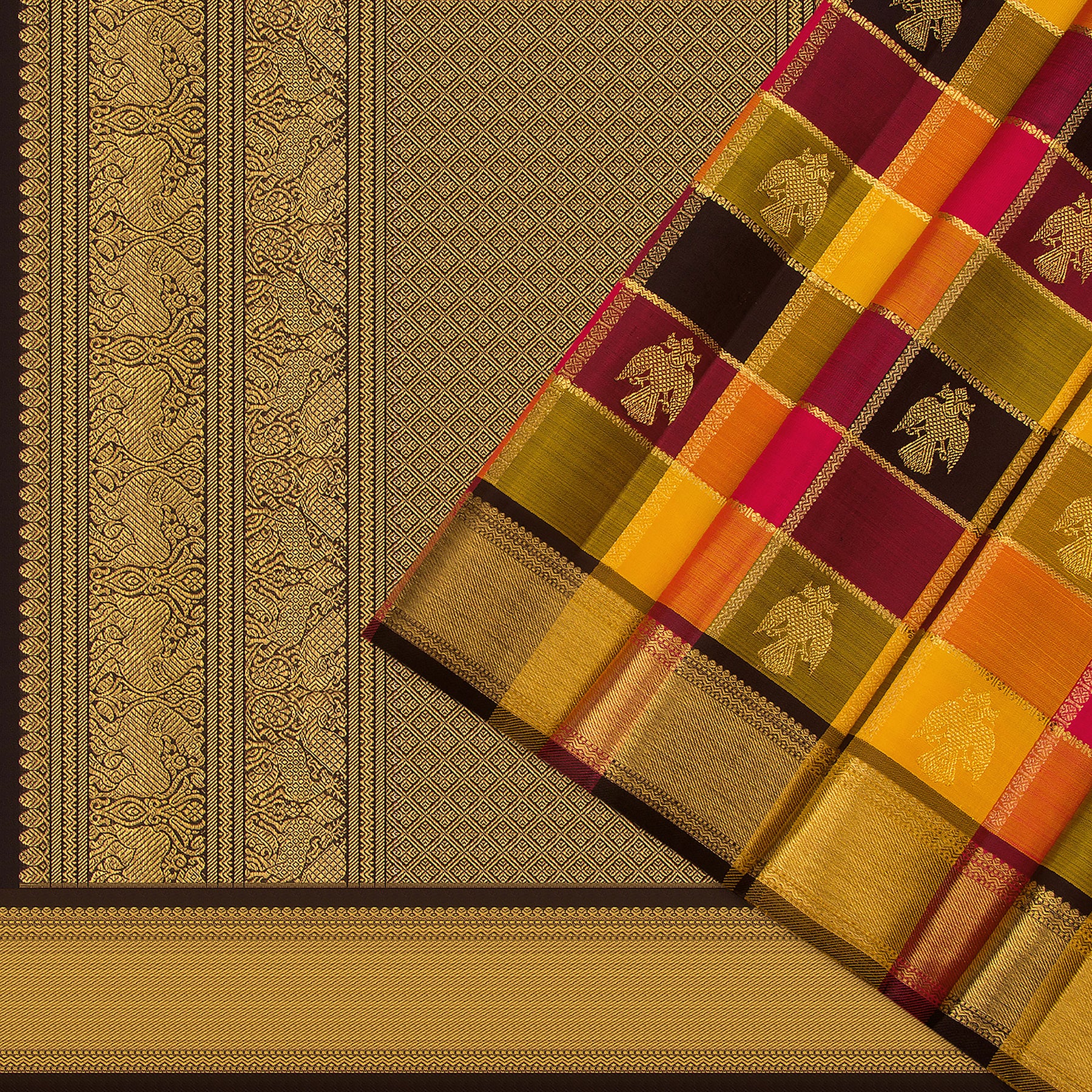 Kanakavalli Kanjivaram Silk Sari 25-595-HS001-02210 - Cover View