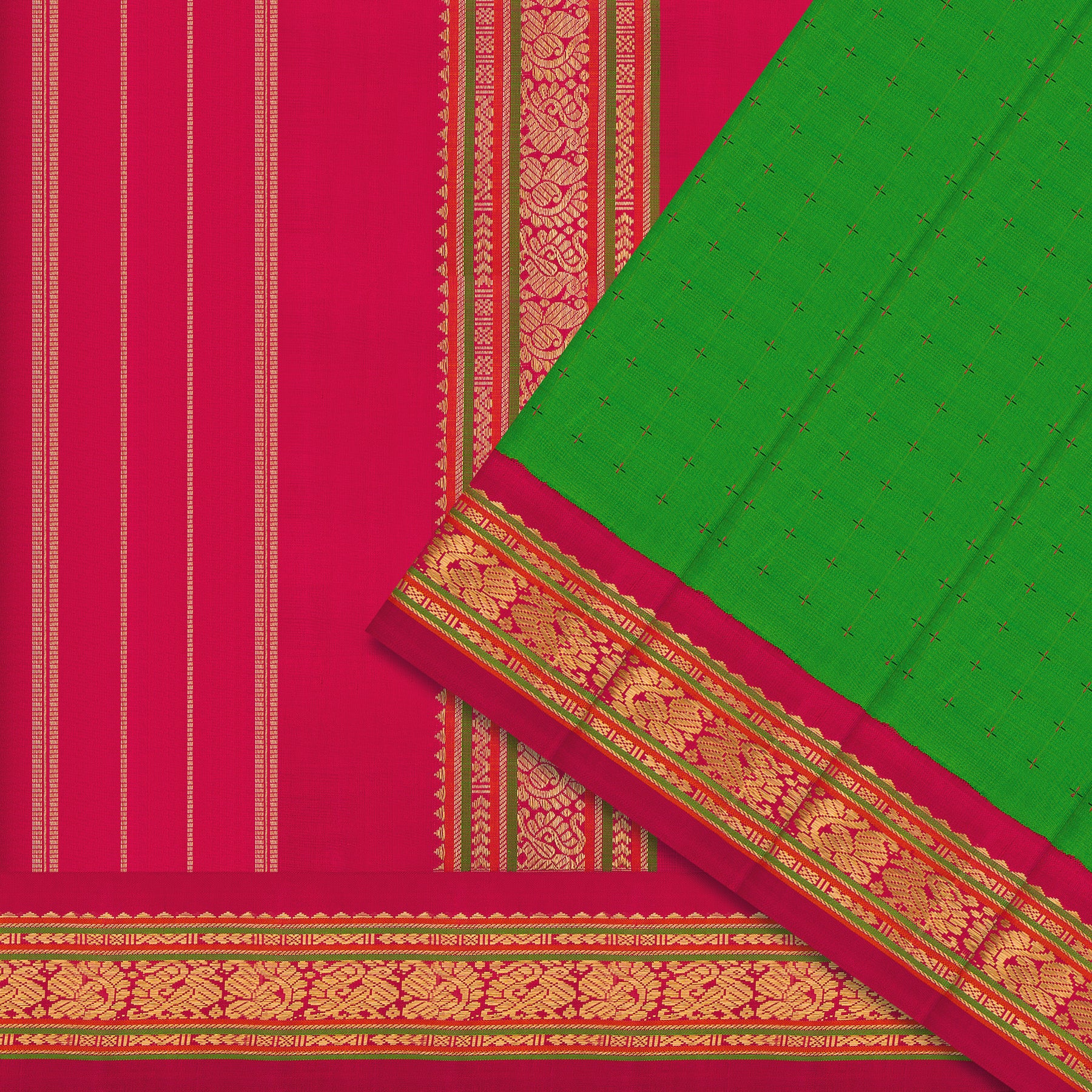 Kanakavalli Kanjivaram Silk Sari 25-595-HS001-03458 - Cover View