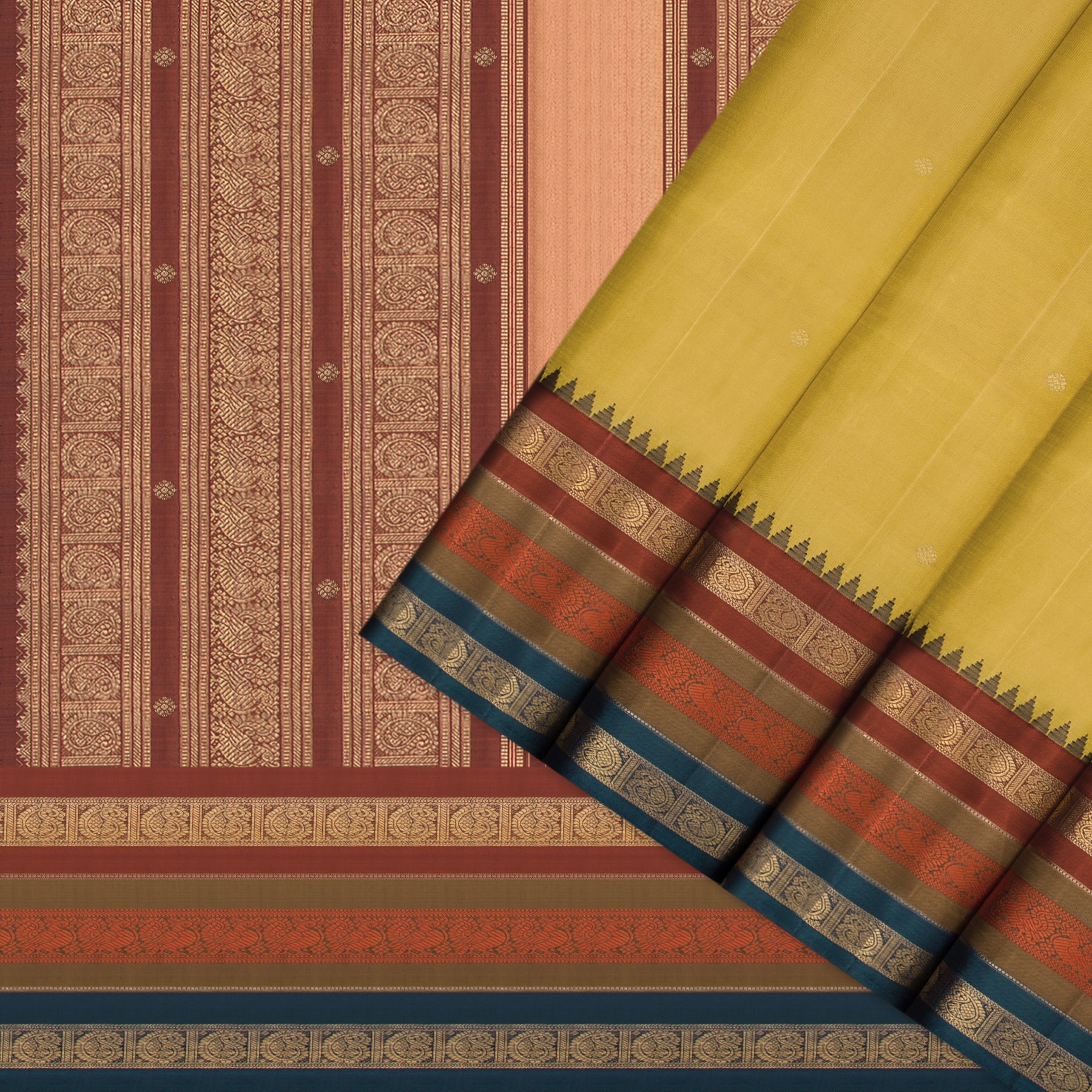 Kanakavalli Kanjivaram Silk Sari 25-595-HS001-09510 - Cover View