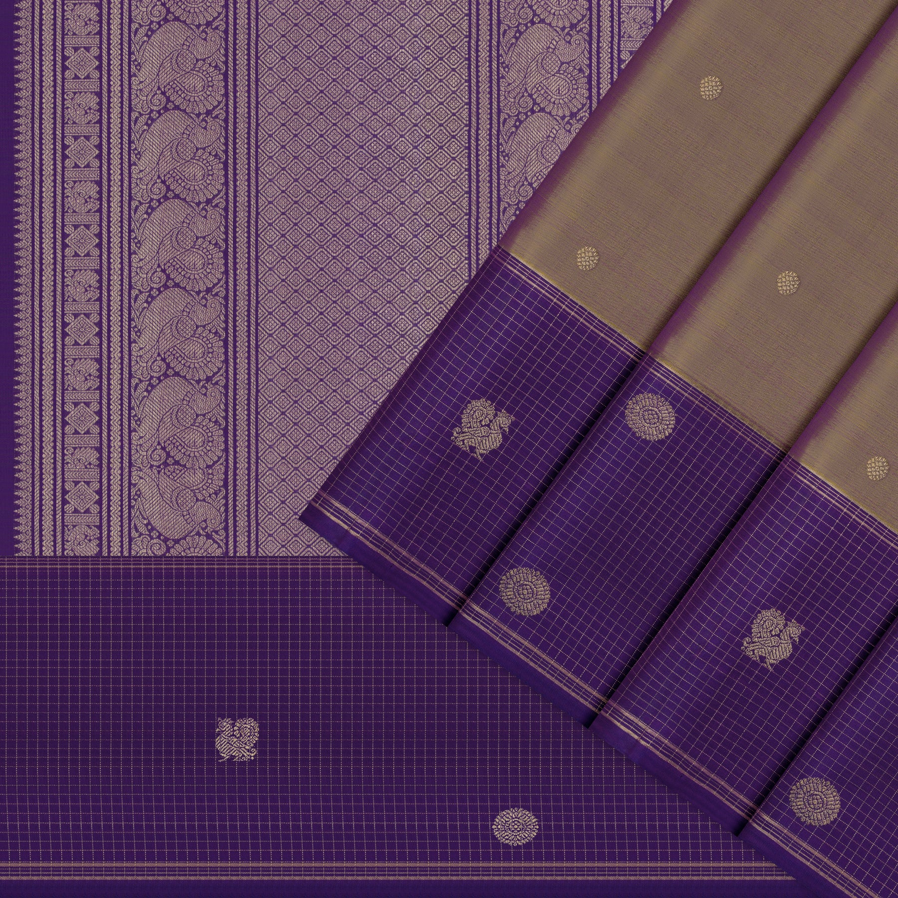 Kanakavalli Kanjivaram Silk Sari 25-595-HS001-09858 - Cover View