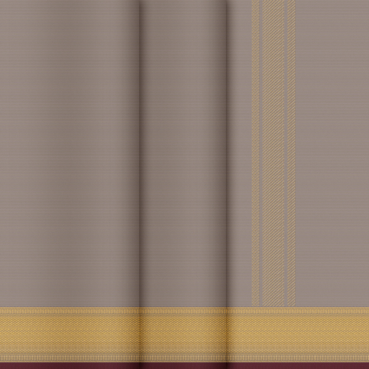 Kanakavalli Kanjivaram Silk Angavastram CO-ORD 25-599-AF001-08457 - Double Pleated View