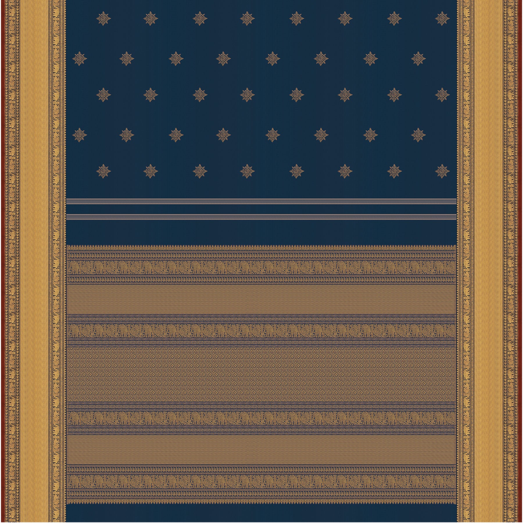 Kanakavalli Kanjivaram Silk Sari 25-599-HS001-01042 - Full View