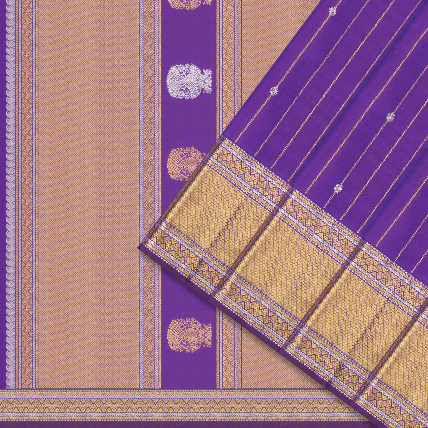 Kanakavalli Kanjivaram Silk Sari 25-599-HS001-09053 - Cover View
