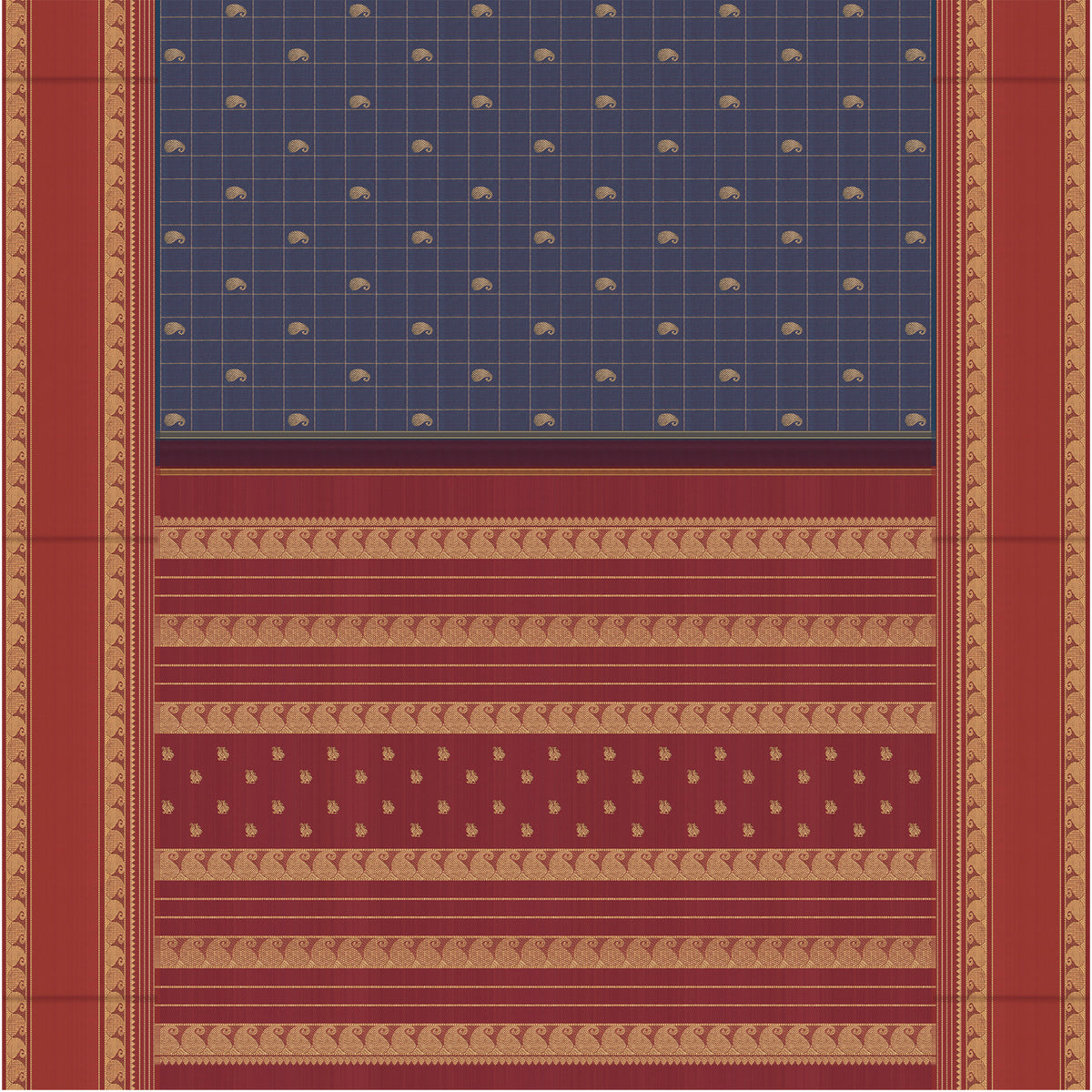 Kanakavalli Kanjivaram Silk Sari 25-599-HS001-09932 - Full View