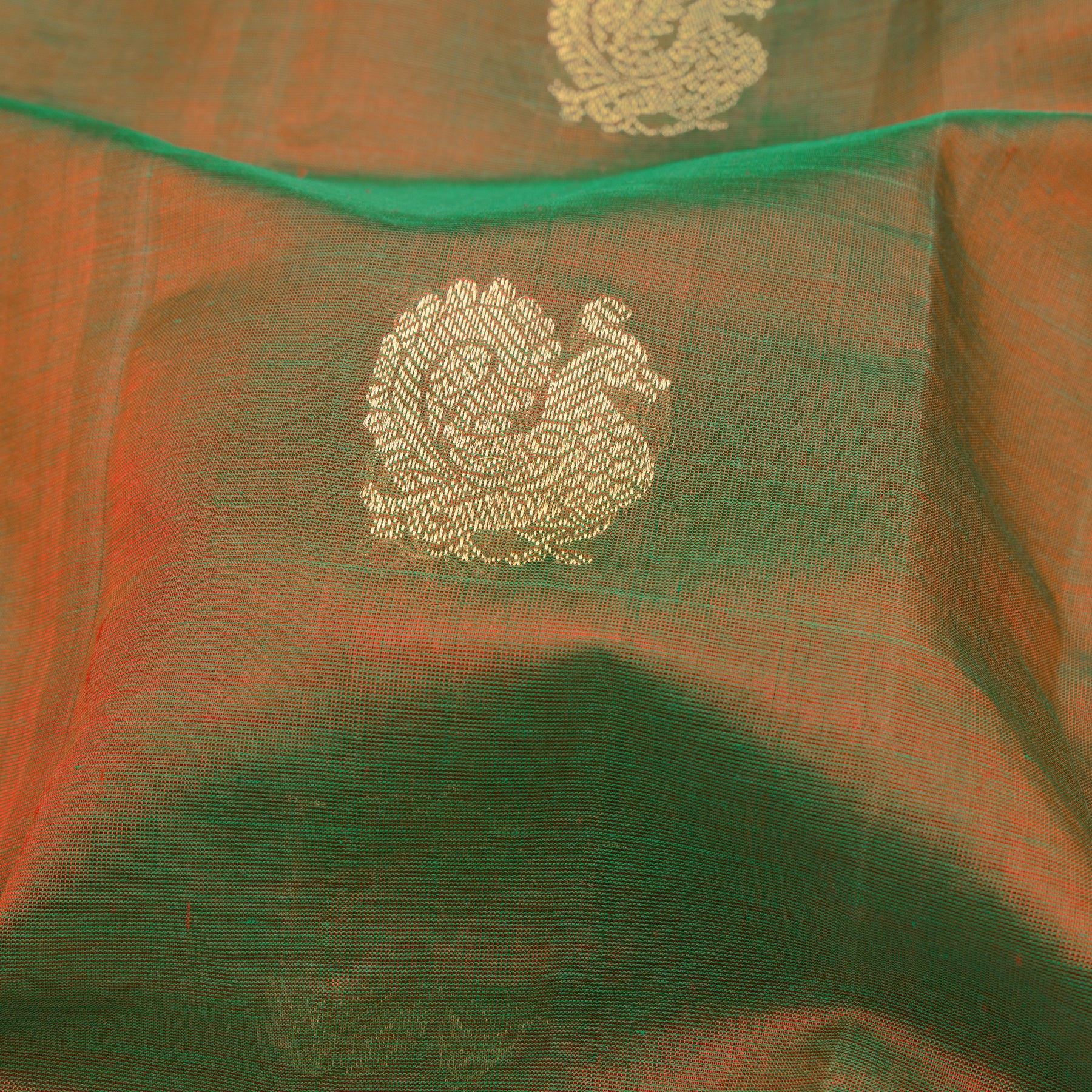 Kanakavalli Silk/Cotton Sari 25-613-HS005-00590 - Fabric View