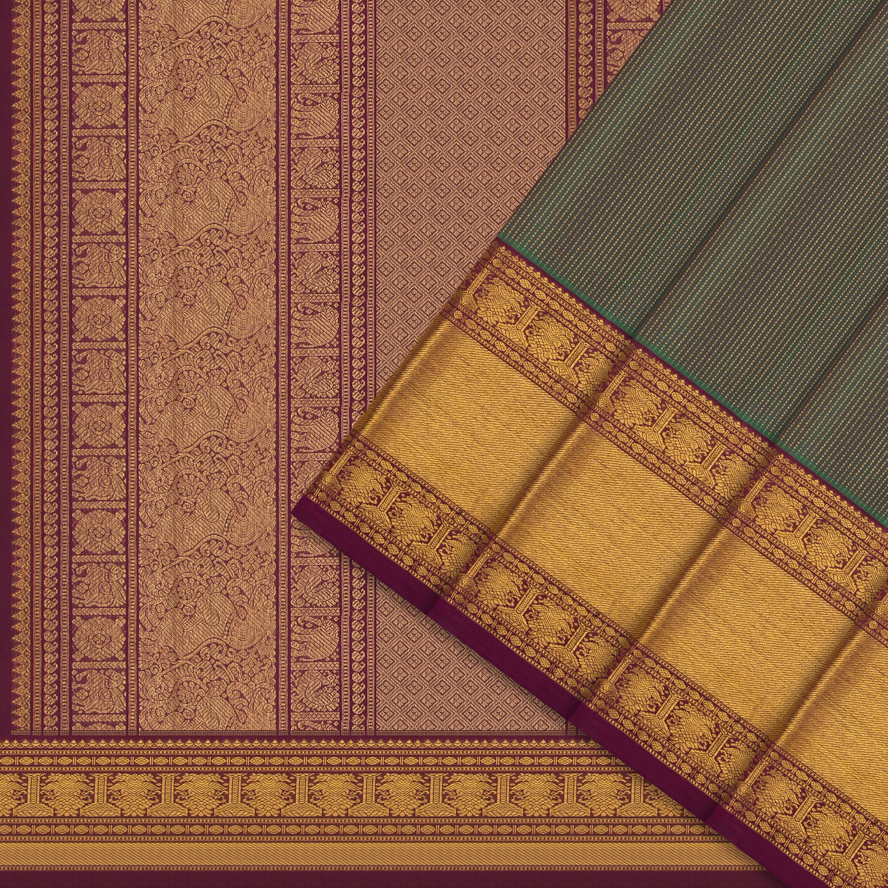 Kanakavalli Kanjivaram Silk Sari 25-615-HS001-00463 - Cover View
