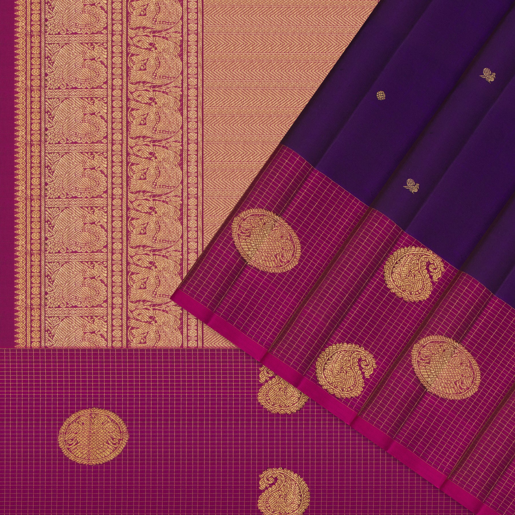 Kanakavalli Kanjivaram Silk Sari 25-615-HS001-01139 - Cover Vew
