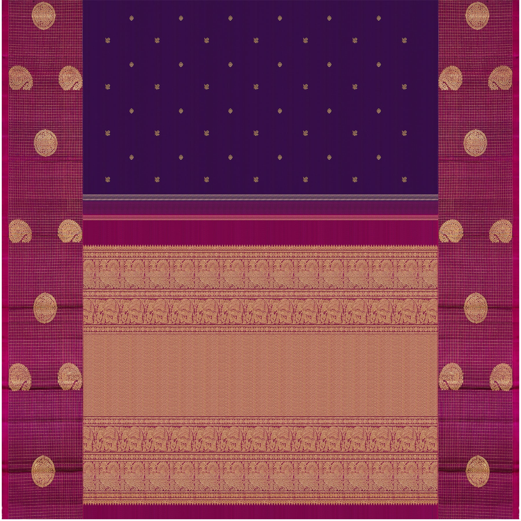 Kanakavalli Kanjivaram Silk Sari 25-615-HS001-01139 - Full View