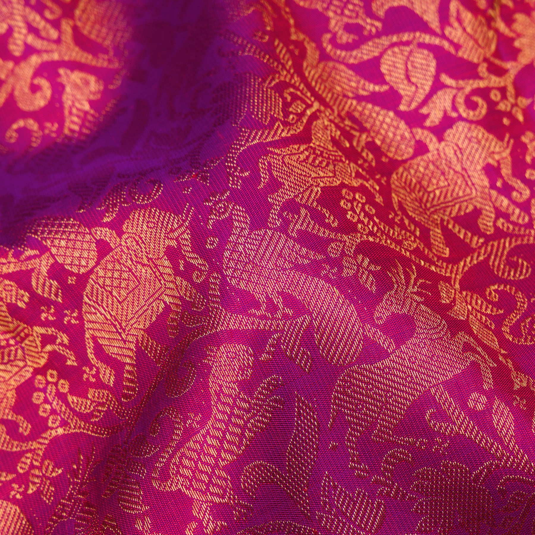 Kanakavalli Kanjivaram Silk Sari 25-615-HS001-05149 - Fabric View