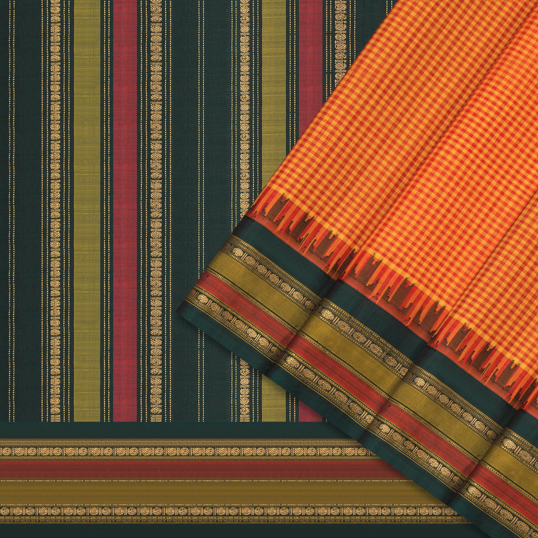 Kanakavalli Gadwal Silk/Cotton Sari 25-616-HS005-06439 - Cover View