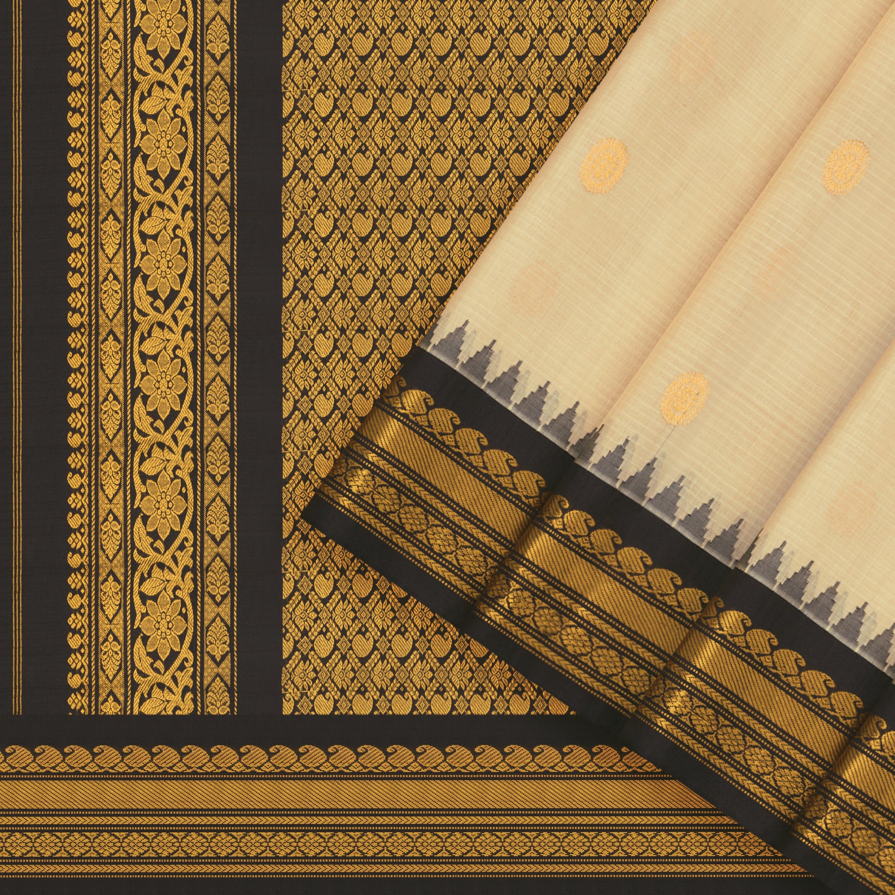 Kanakavalli Gadwal Silk/Cotton Sari 25-616-HS005-06445 - Cover View