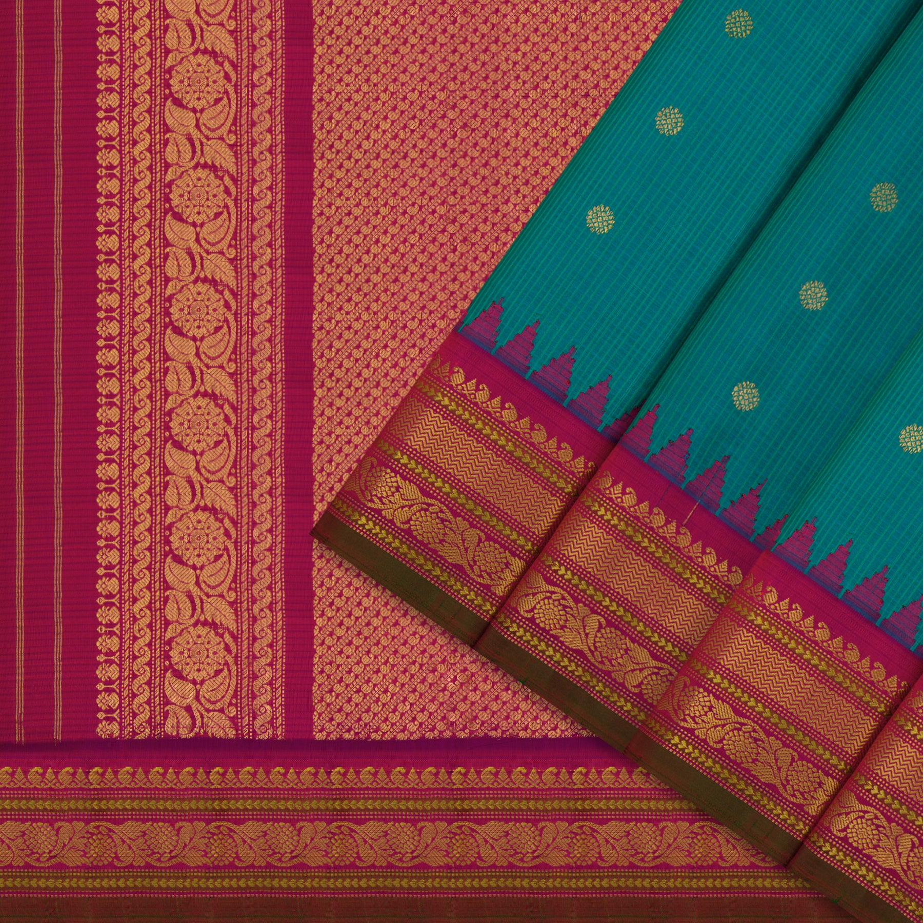 Kanakavalli Gadwal Silk/Cotton Sari 25-616-HS005-06446 - Cover View
