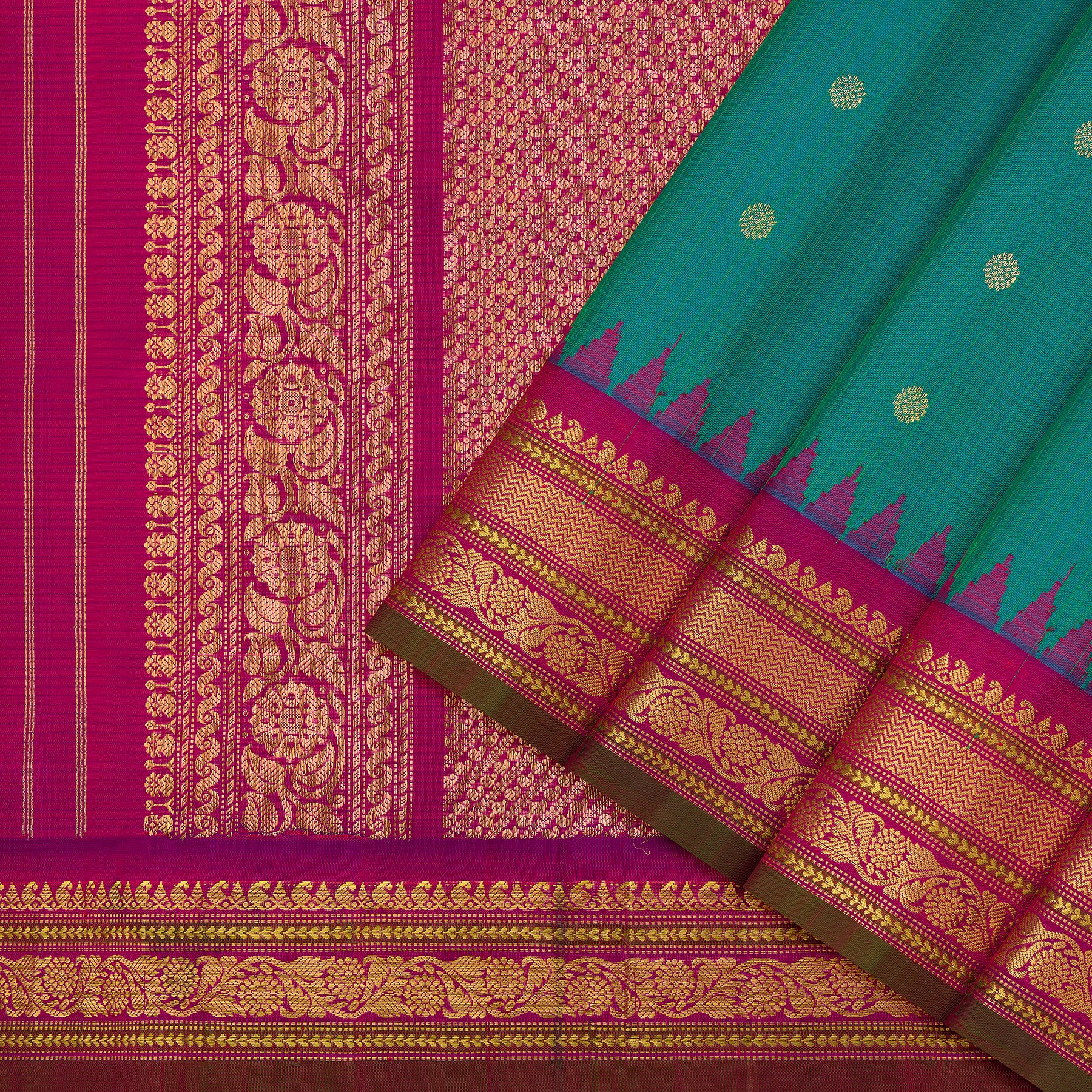 Kanakavalli Gadwal Silk/Cotton Sari 25-616-HS005-06447 - Cover View