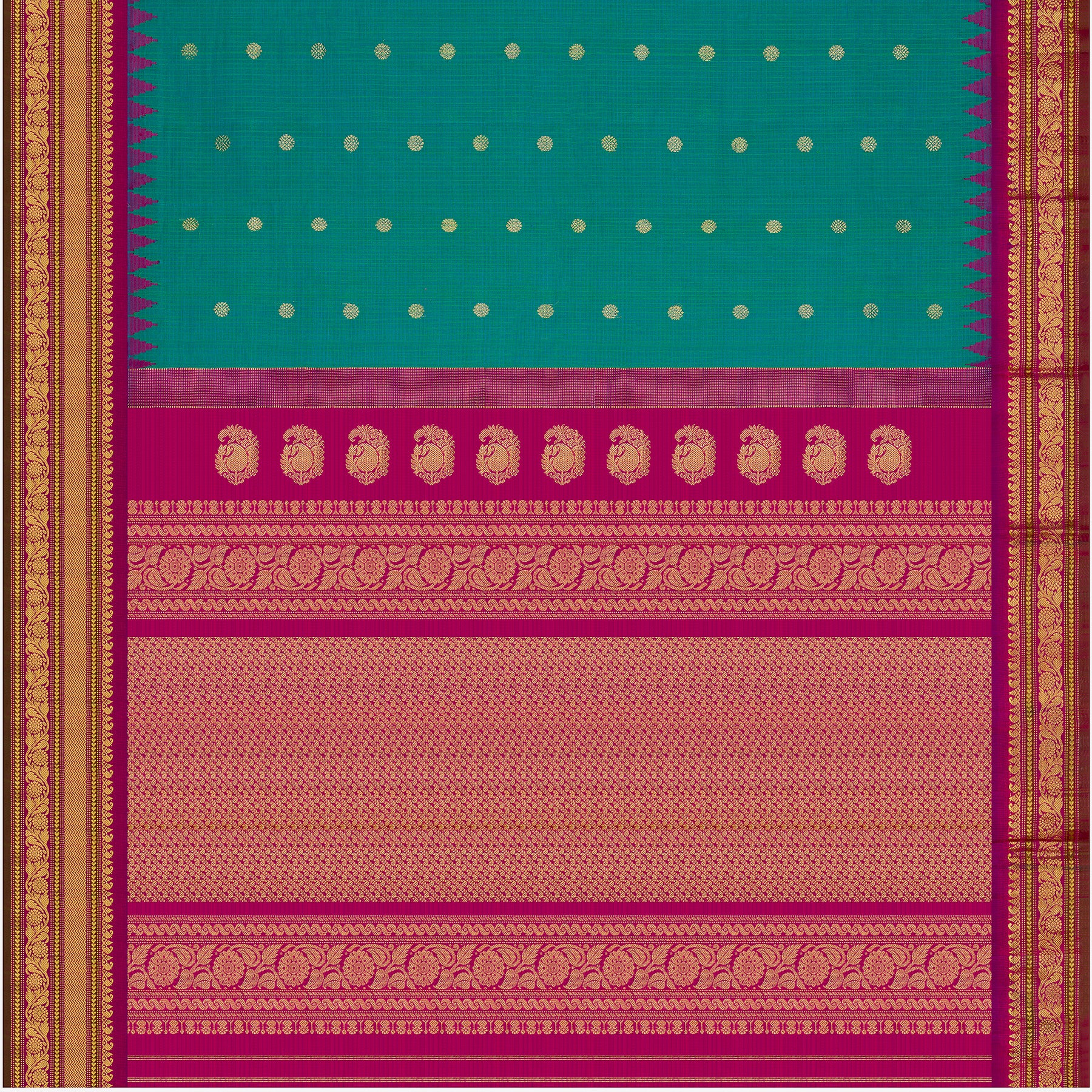 Kanakavalli Gadwal Silk/Cotton Sari 25-616-HS005-06447 - Full View