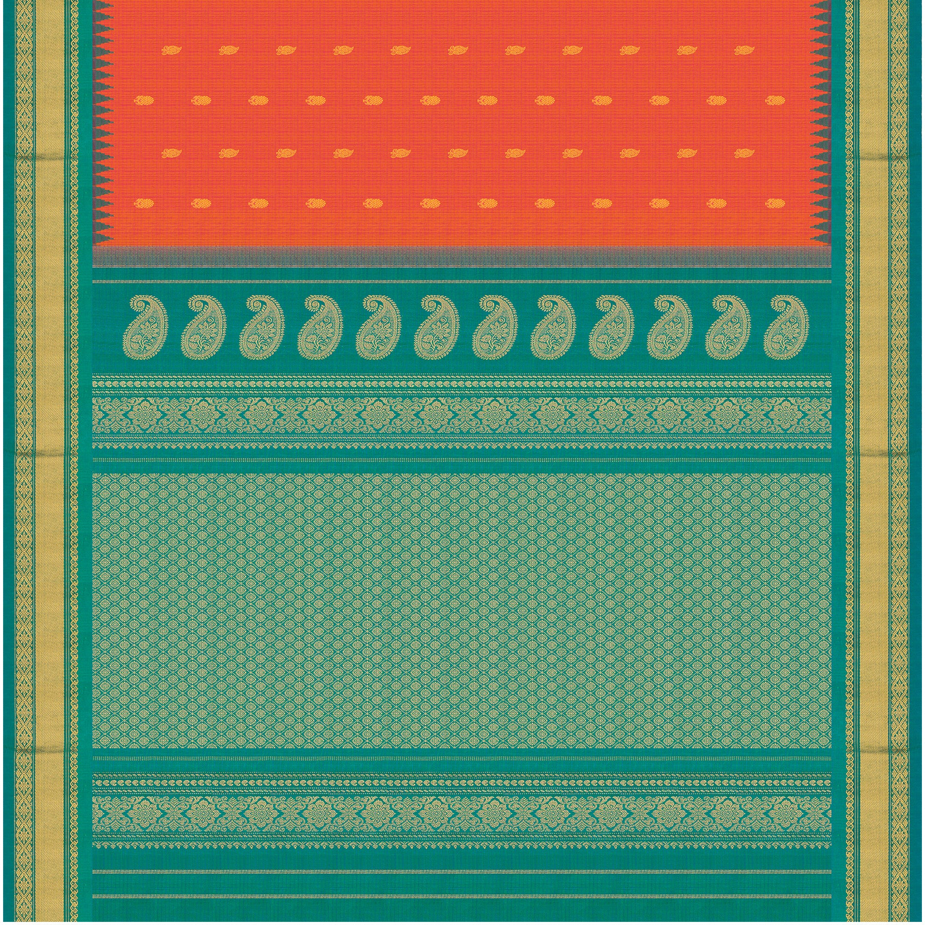 Kanakavalli Gadwal Silk/Cotton Sari 25-616-HS005-06470 - Full View