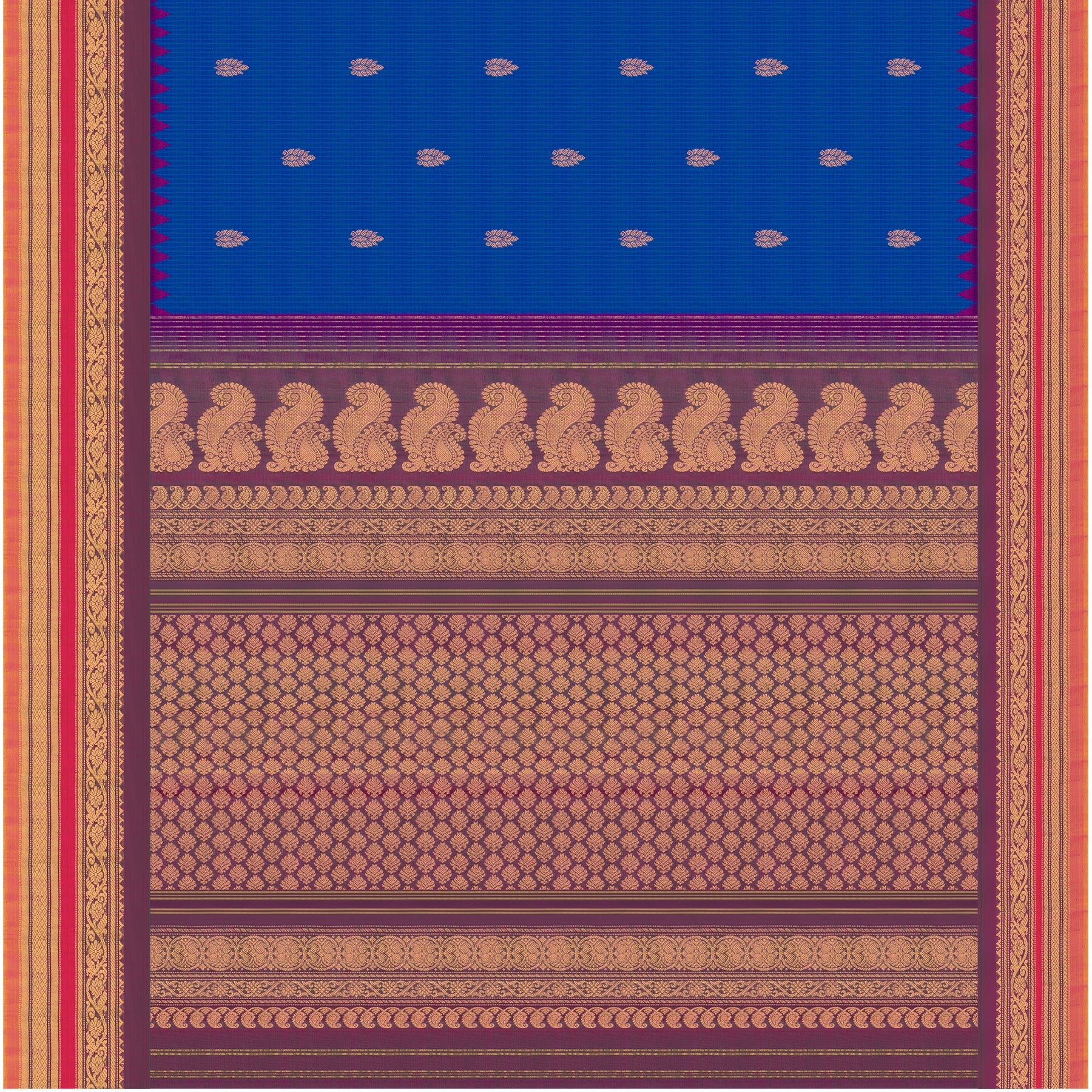 Kanakavalli Gadwal Silk/Cotton Sari 25-616-HS005-06481 - Full View