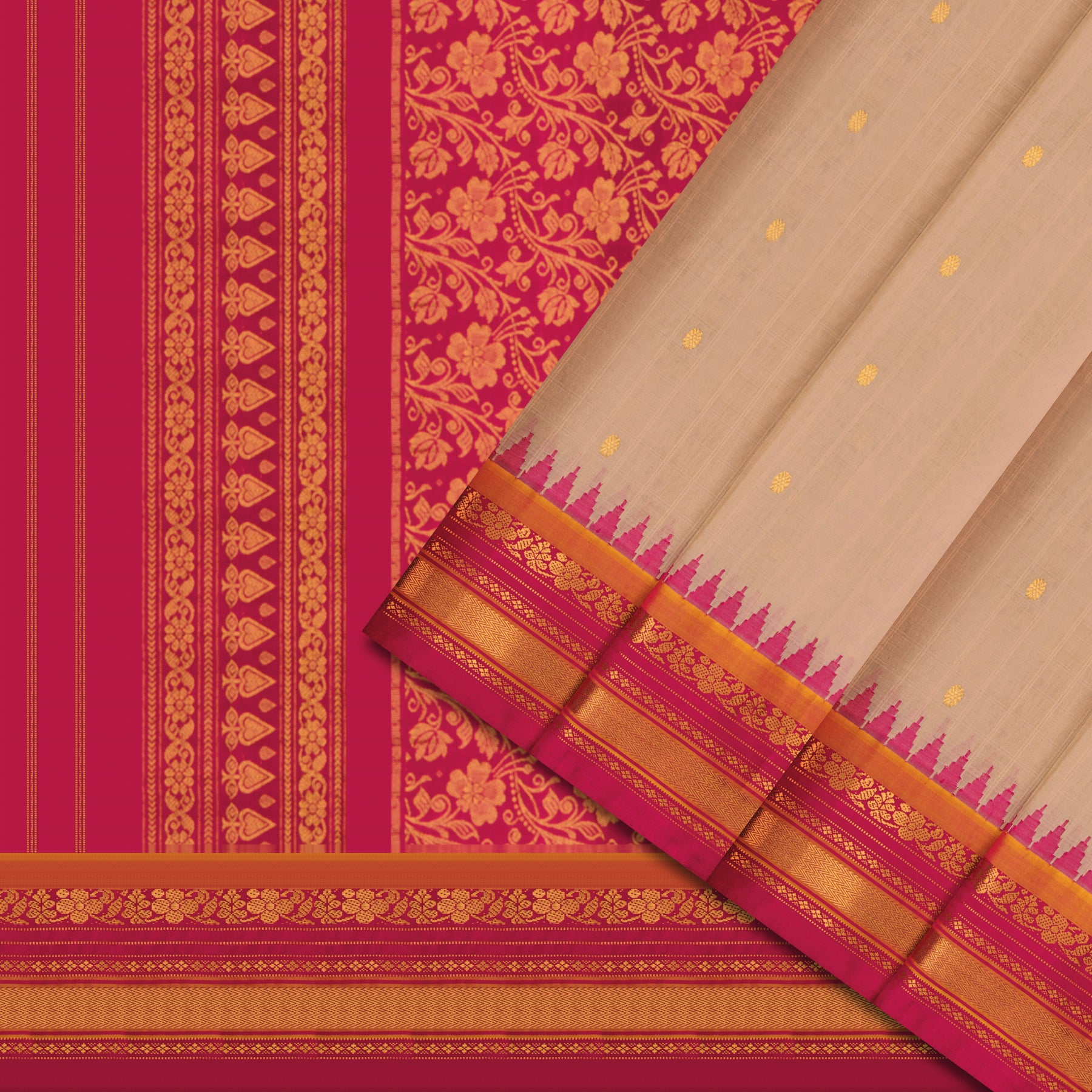 Kanakavalli Gadwal Silk/Cotton Sari 25-616-HS005-06489 - Cover View