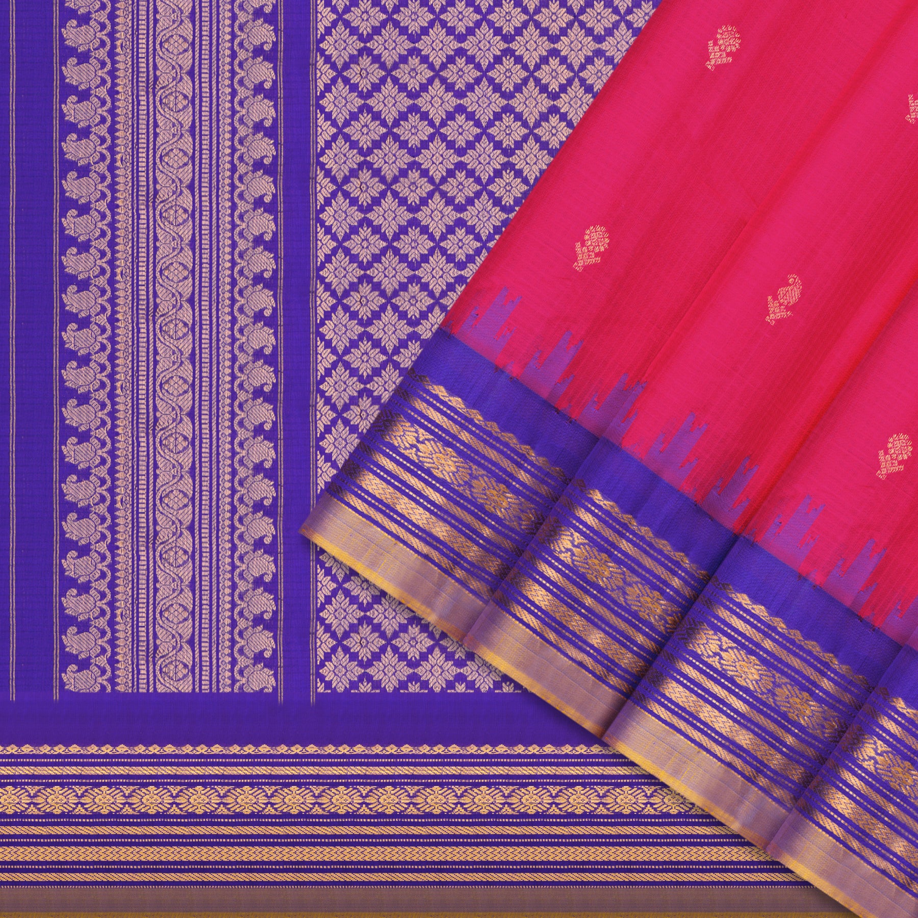 Kanakavalli Gadwal Silk/Cotton Sari 25-616-HS005-06502 - Cover View