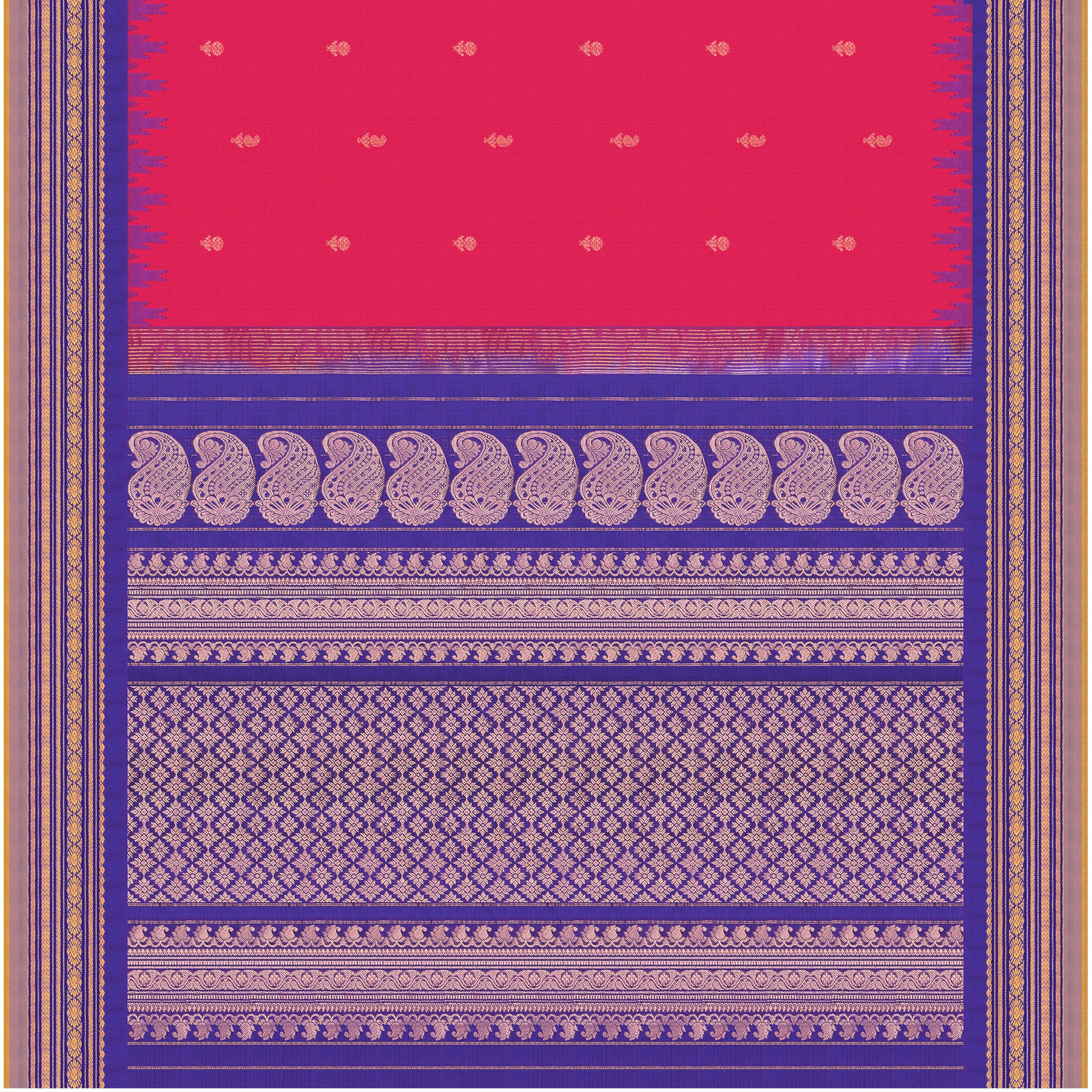 Kanakavalli Gadwal Silk/Cotton Sari 25-616-HS005-06502 - Full View