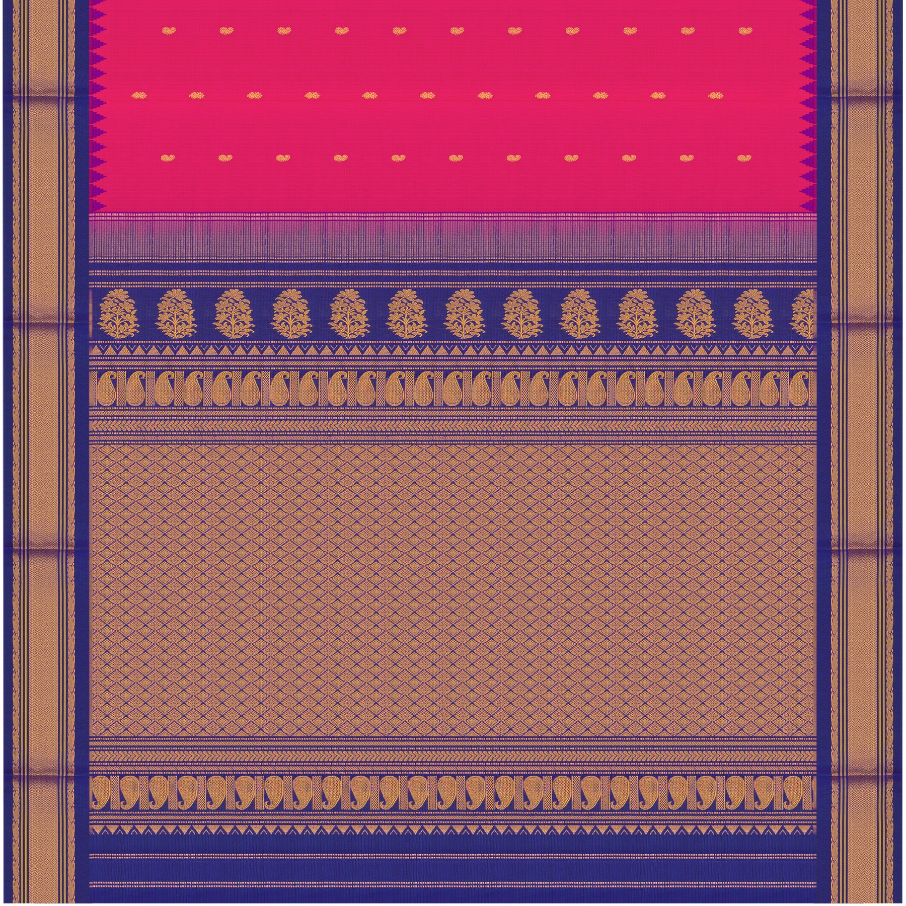 Kanakavalli Gadwal Silk/Cotton Sari 25-616-HS005-06503 - Full View