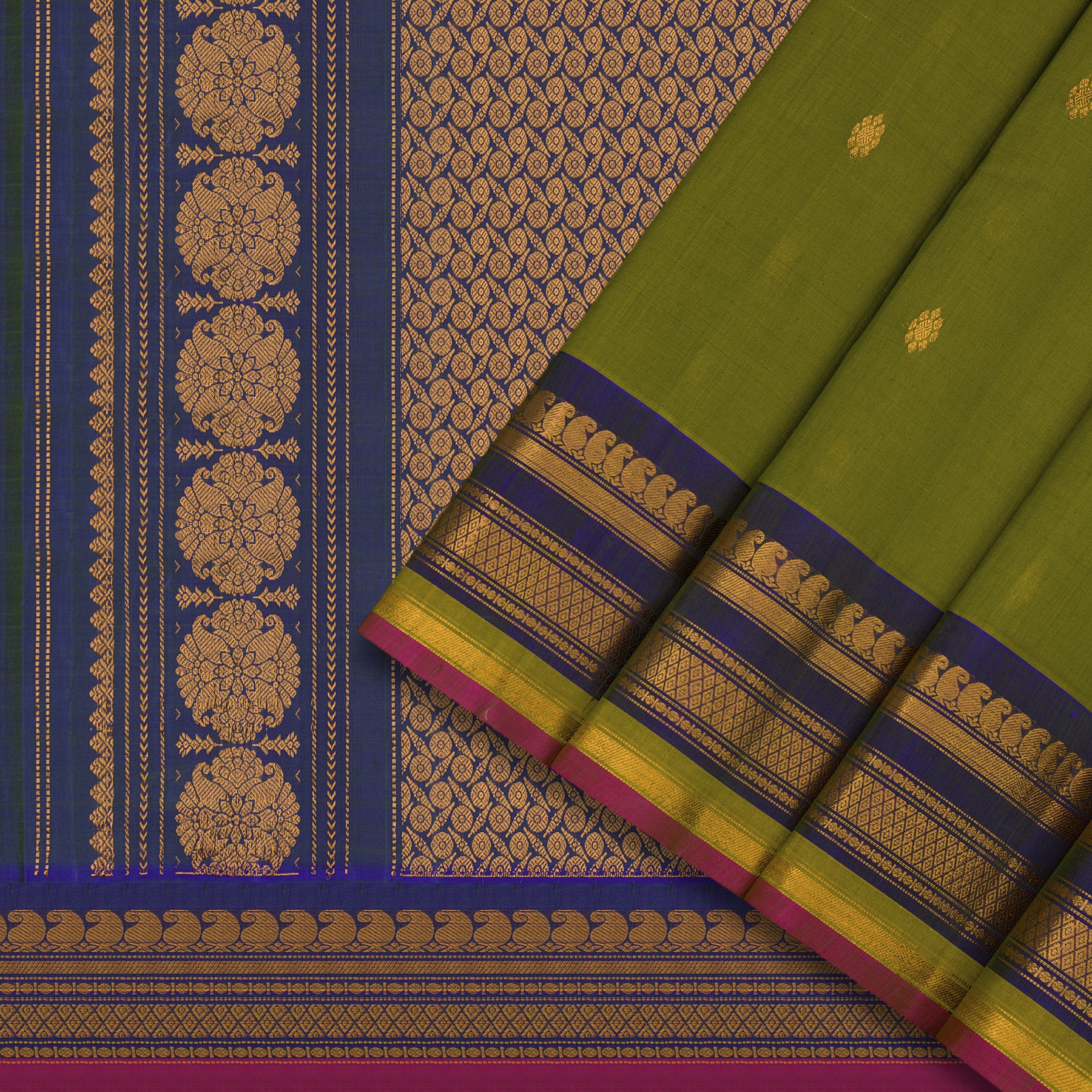 Kanakavalli Gadwal Silk/Cotton Sari 25-616-HS005-06496 - Cover View