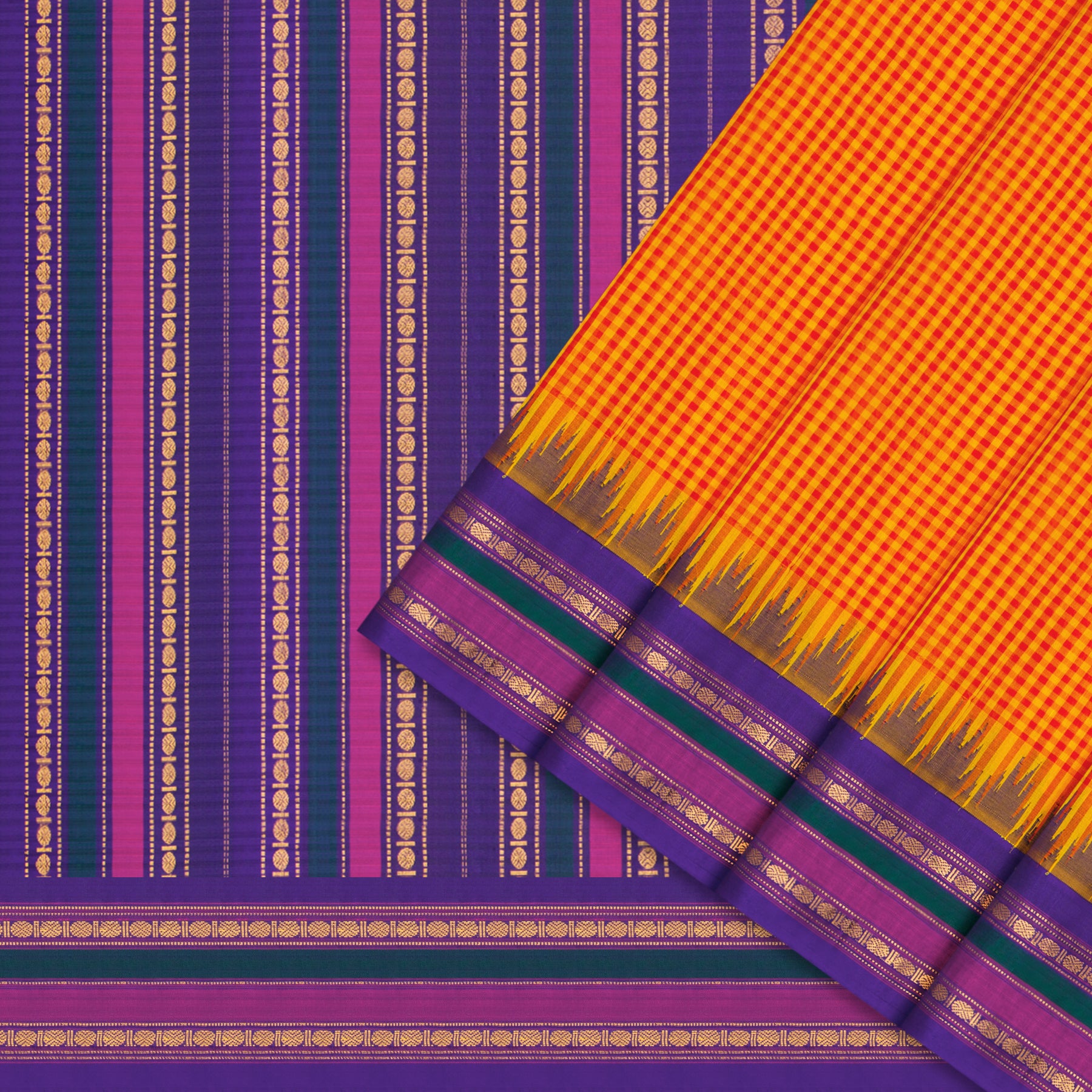 Kanakavalli Gadwal Silk/Cotton Sari 25-616-HS005-08782 - Cover View