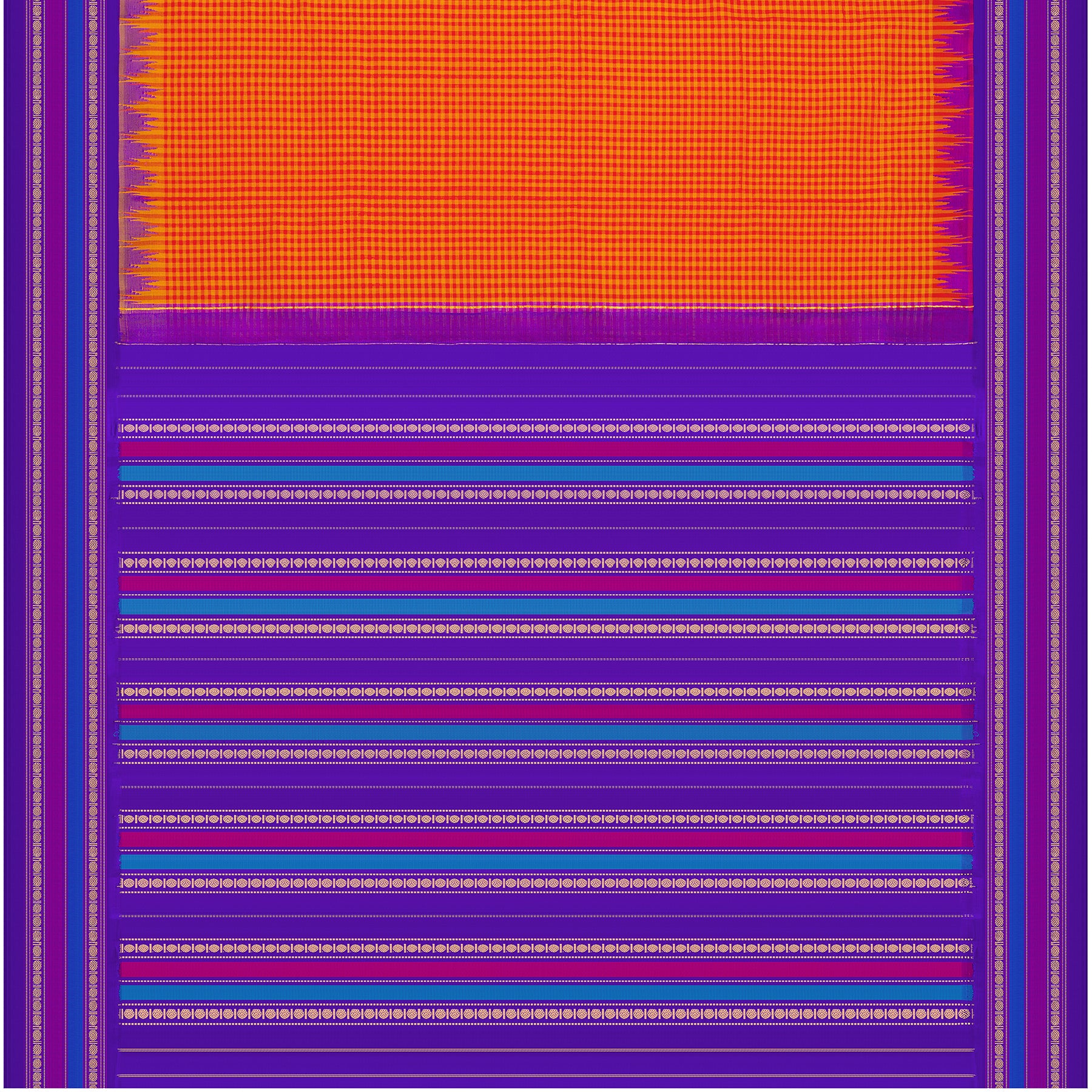 Kanakavalli Gadwal Silk/Cotton Sari 25-616-HS005-08786 - Full View