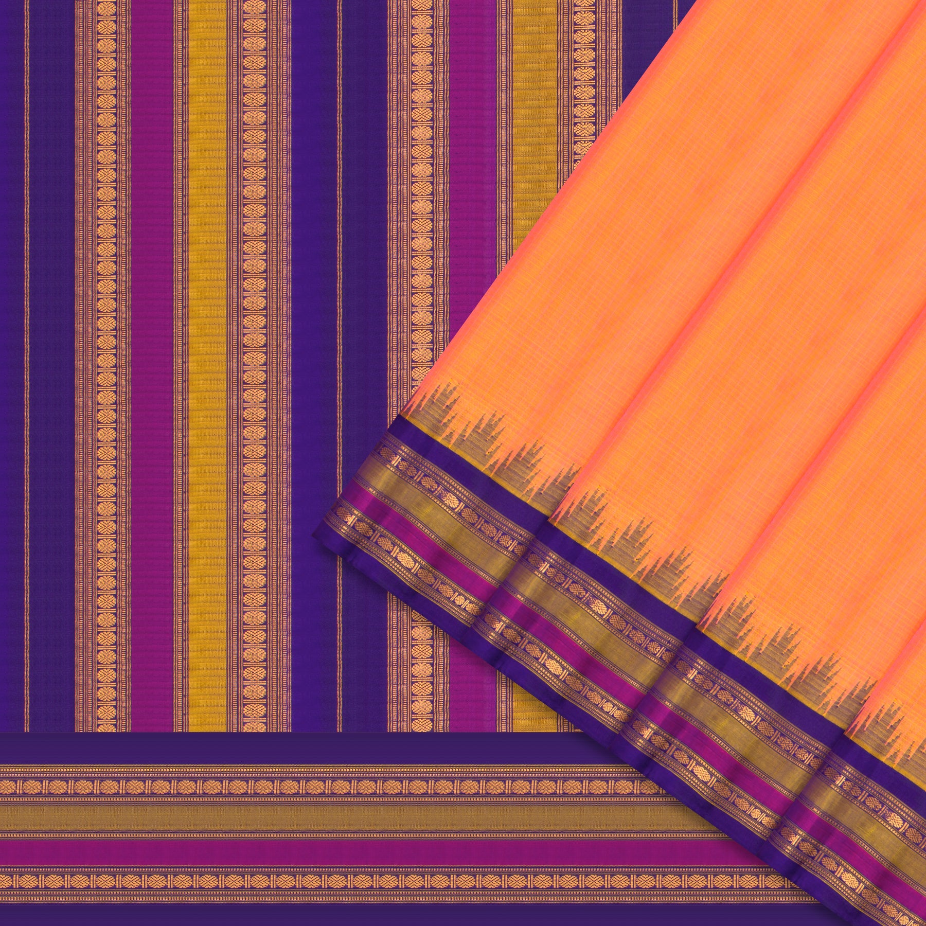 Kanakavalli Gadwal Silk/Cotton Sari 25-616-HS005-08789 - Cover View