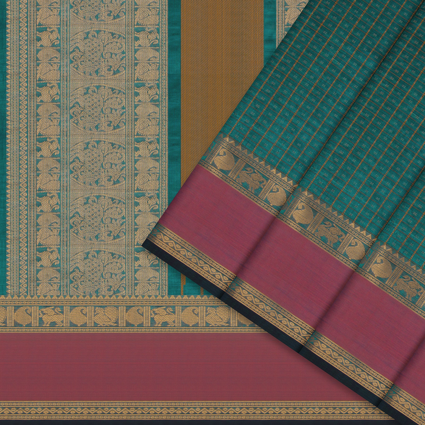 Kanakavalli Silk/Cotton Sari 25-617-HS005-06657 - Cover View
