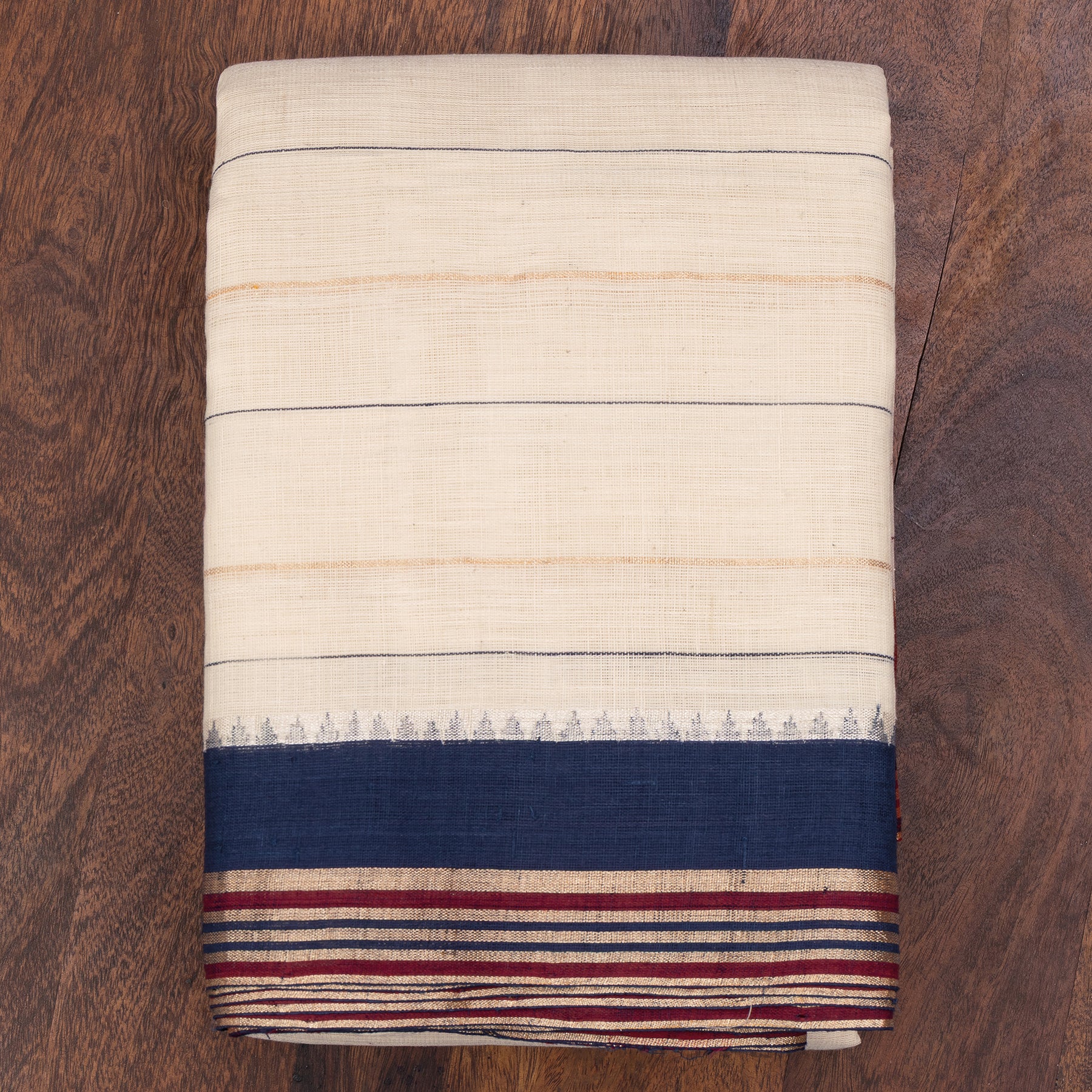 Kanakavalli Cotton Angavastram CO-ORD 25-618-AF003-08983 - Folded View