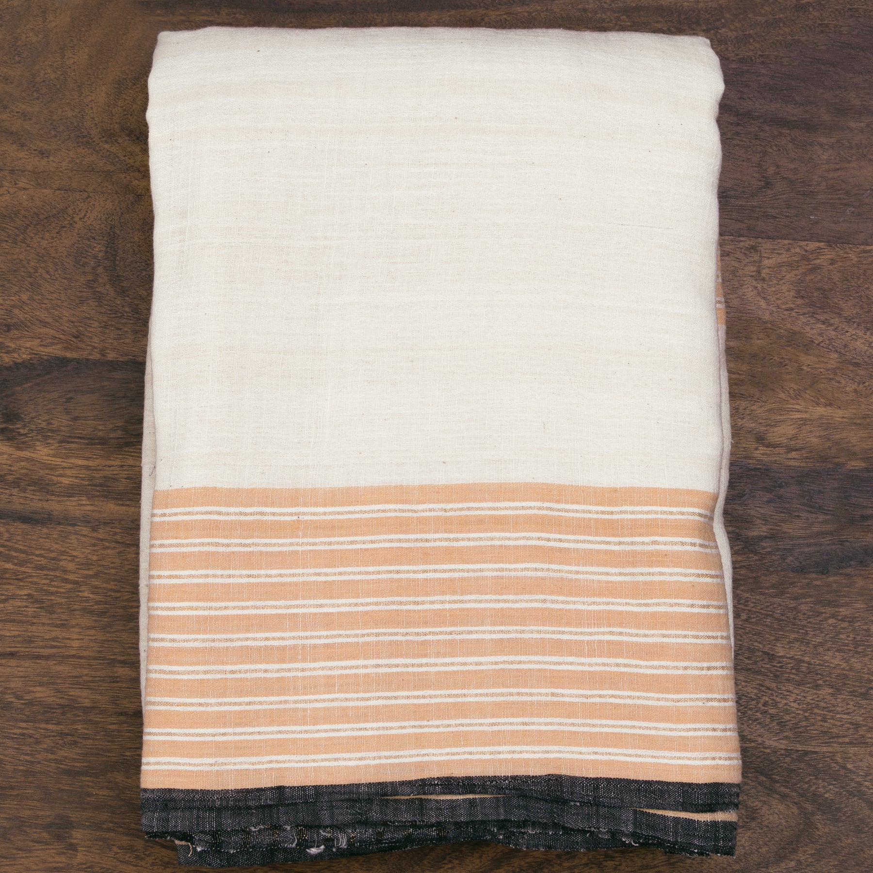 Kanakavalli Khadi Cotton Angavastram CO-ORD 25-618-AF003-10410 - Folded View