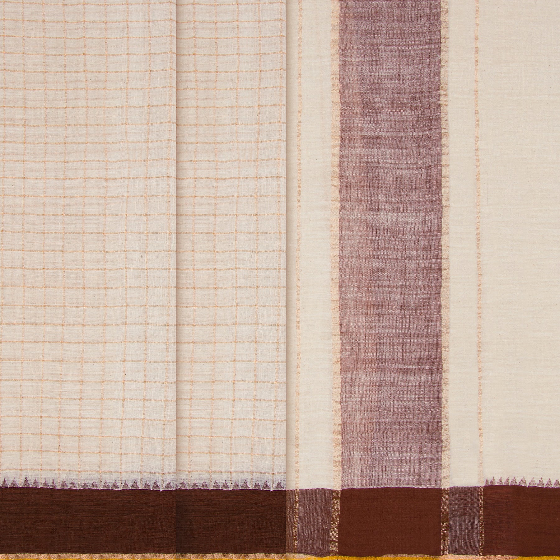 Kanakavalli Cotton Angavastram CO-ORD 25-618-AF003-10418 - Double Pleated View