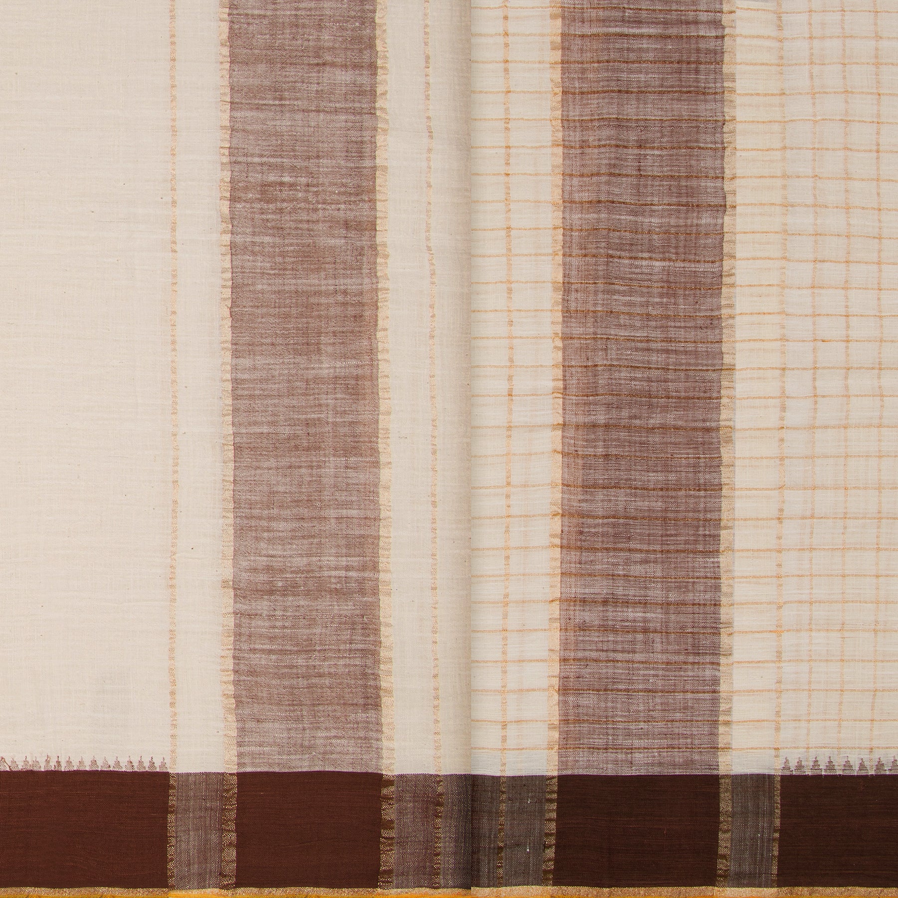 Kanakavalli Khadi Cotton Angavastram CO-ORD 25-618-AF003-10421 - Angavastram View