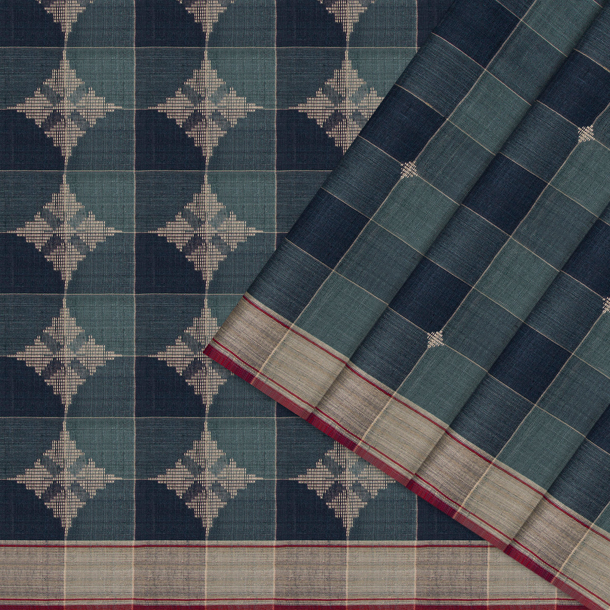 Pradeep Pillai Tussore Silk Sari 26-008-HS002-00196 - Cover View