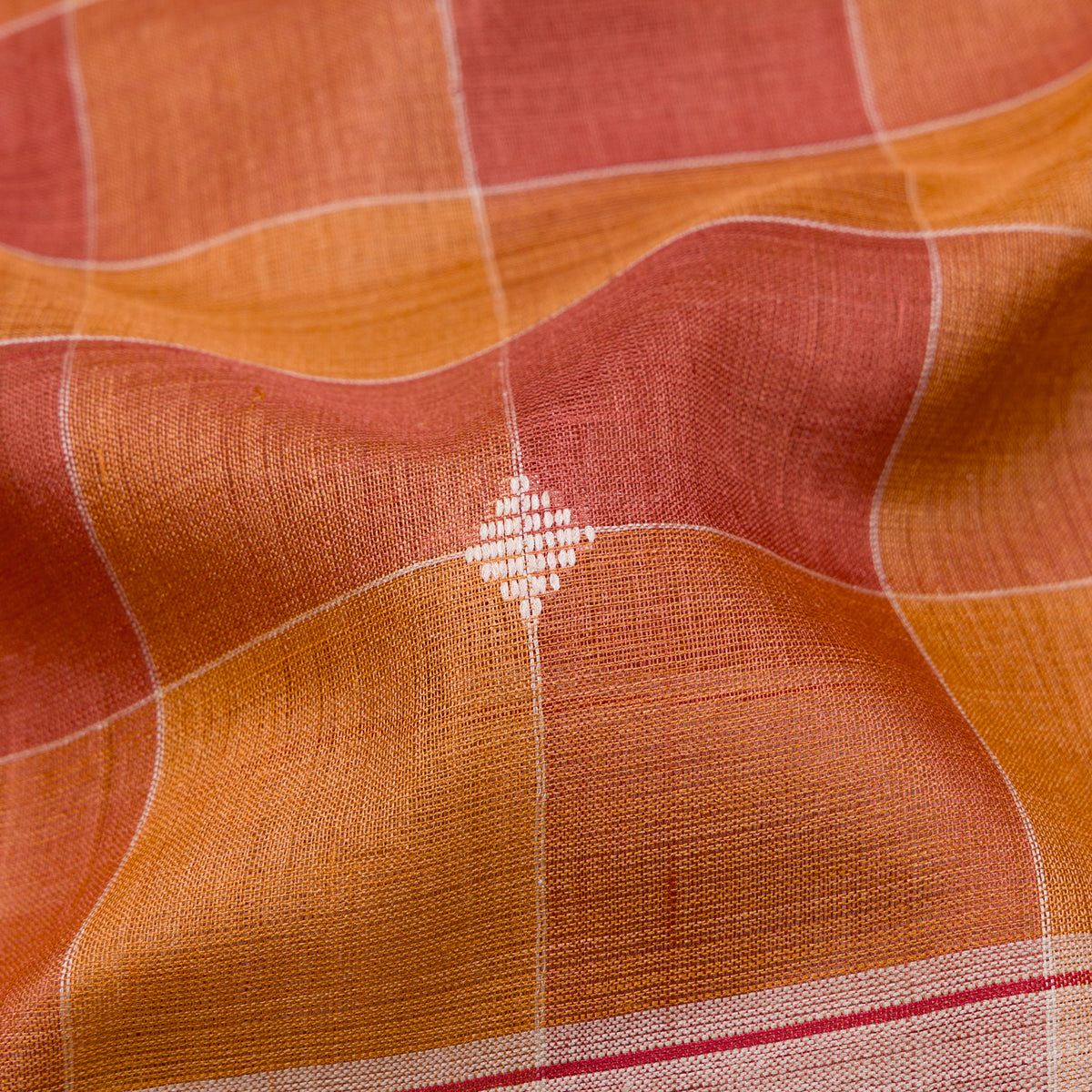 Pradeep Pillai Tussore Silk Sari 26-008-HS002-00266 - Fabric View