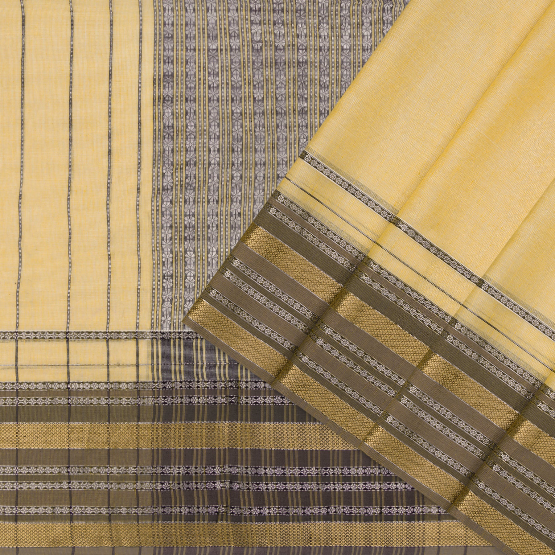 Pradeep Pillai Silk/Cotton Sari 26-008-HS005-00052 - Cover View