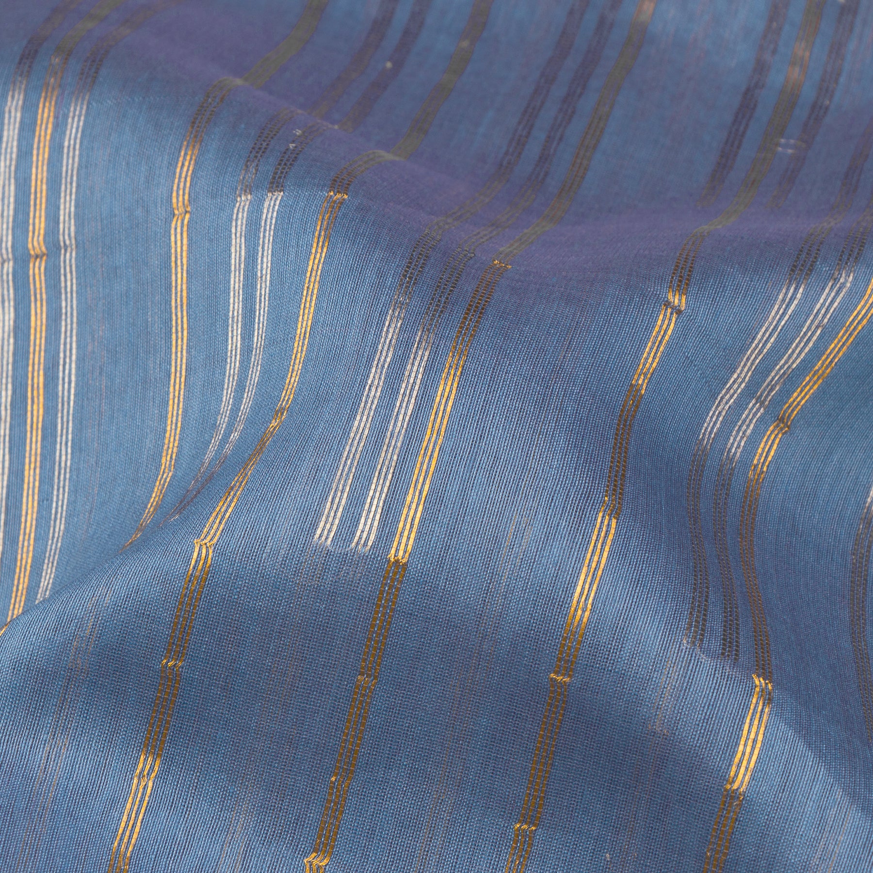 Pradeep Pillai Chanderi Silk/Cotton Sari 26-008-HS005-00097 - Fabric View