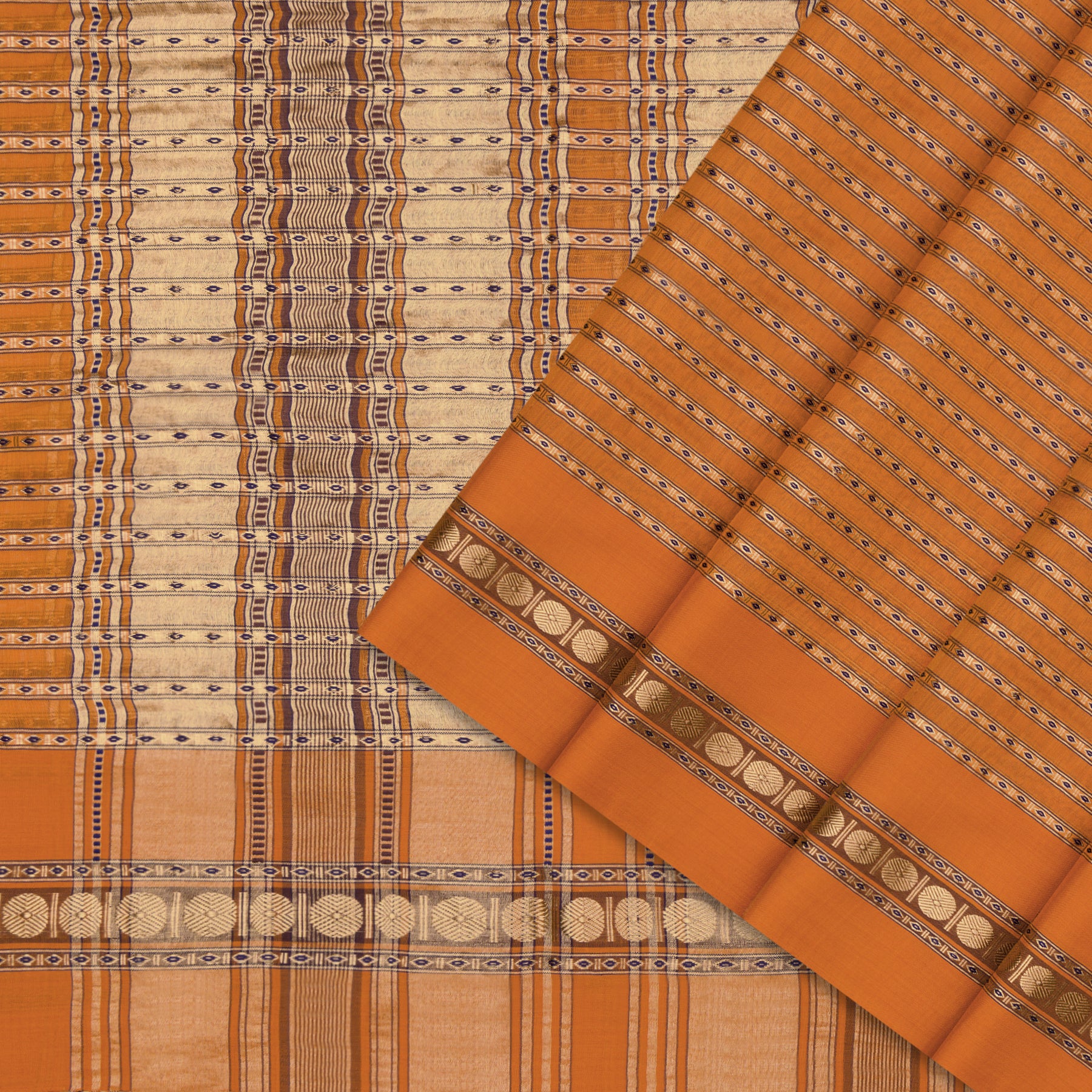 Pradeep Pillai Chanderi Silk/Cotton Sari 26-008-HS005-00126 - Cover View