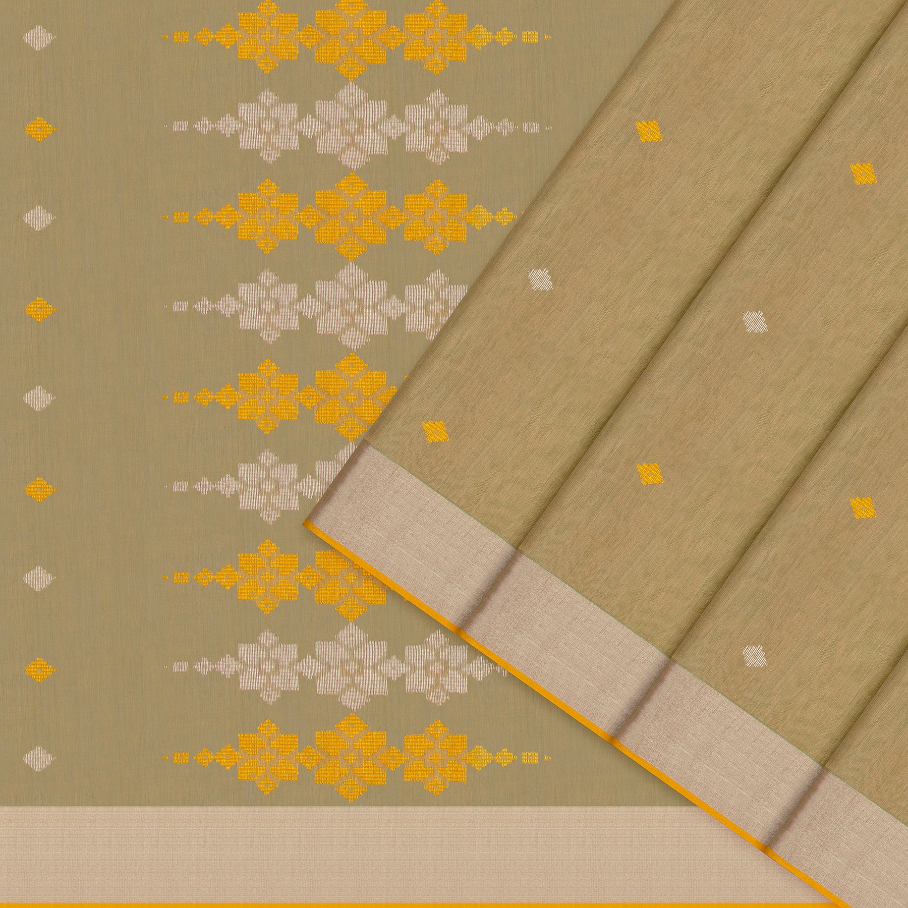 Pradeep Pillai Chanderi Silk/Cotton Sari 26-008-HS005-00141 - Cover View