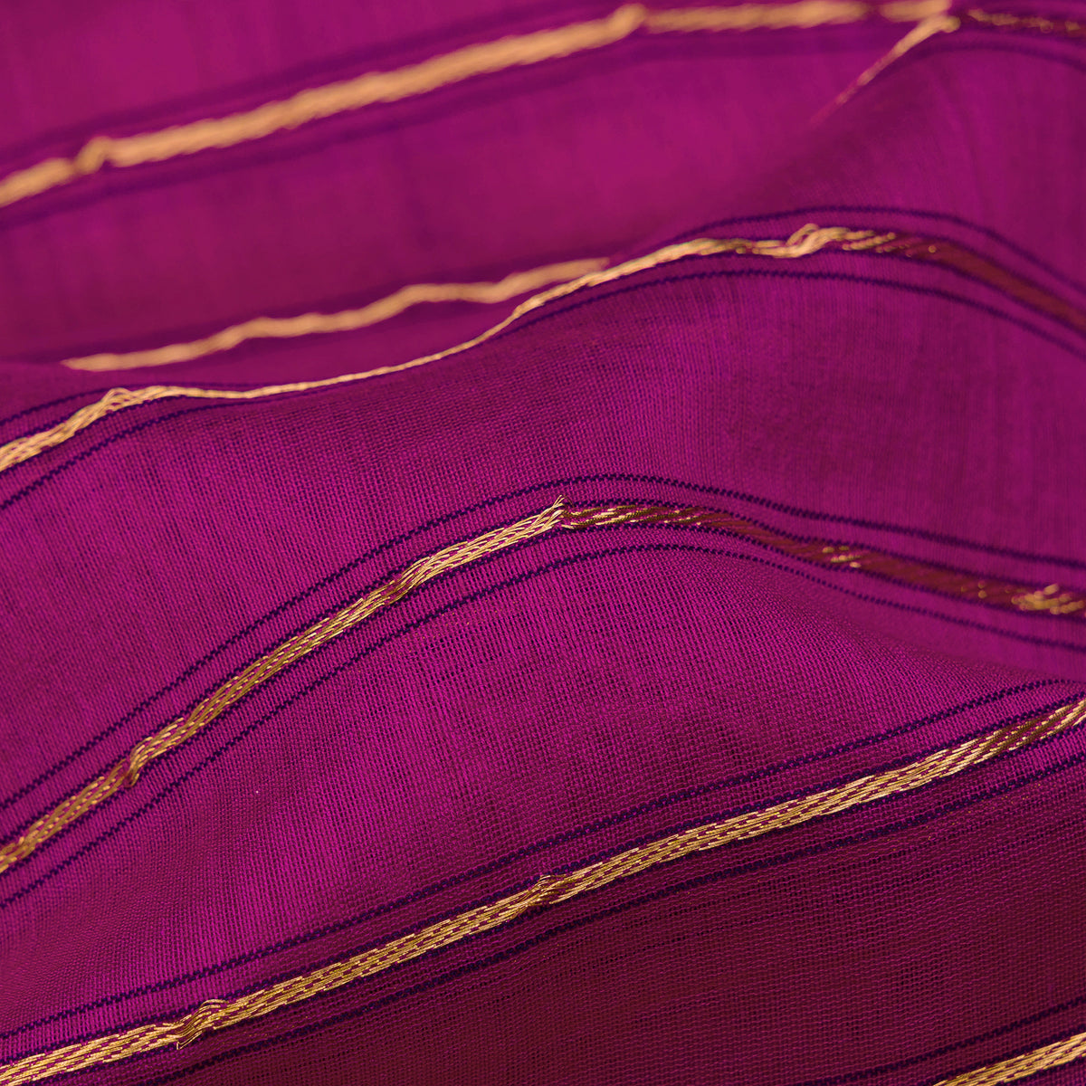 Pradeep Pillai Chanderi Silk/Cotton Sari 26-008-HS005-00159 - Fabric View