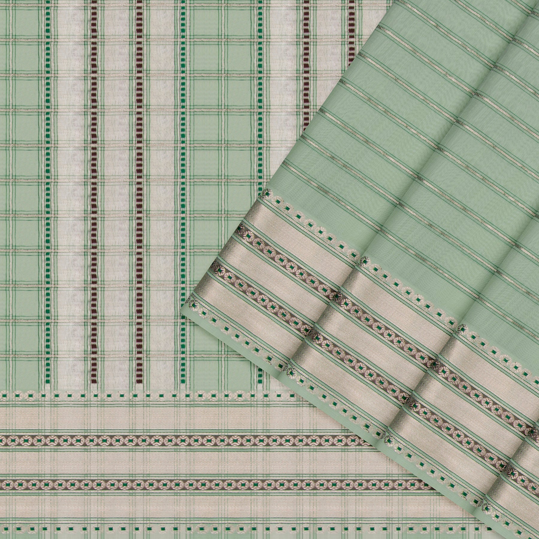 Pradeep Pillai Chanderi Silk/Cotton Sari 26-008-HS005-00162 - Cover View